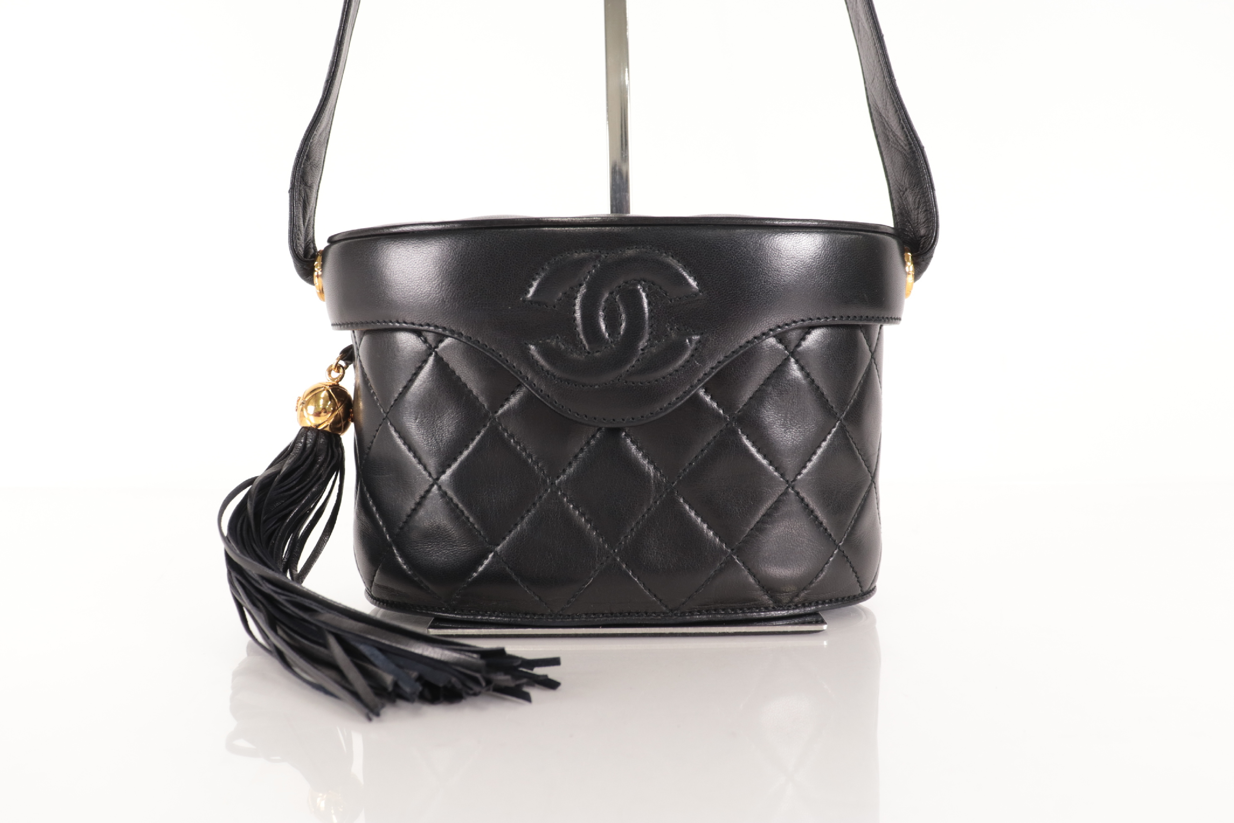 Lambskin Fringe Vanity Shoulder Bag with Mirror (Series 2) — view 2