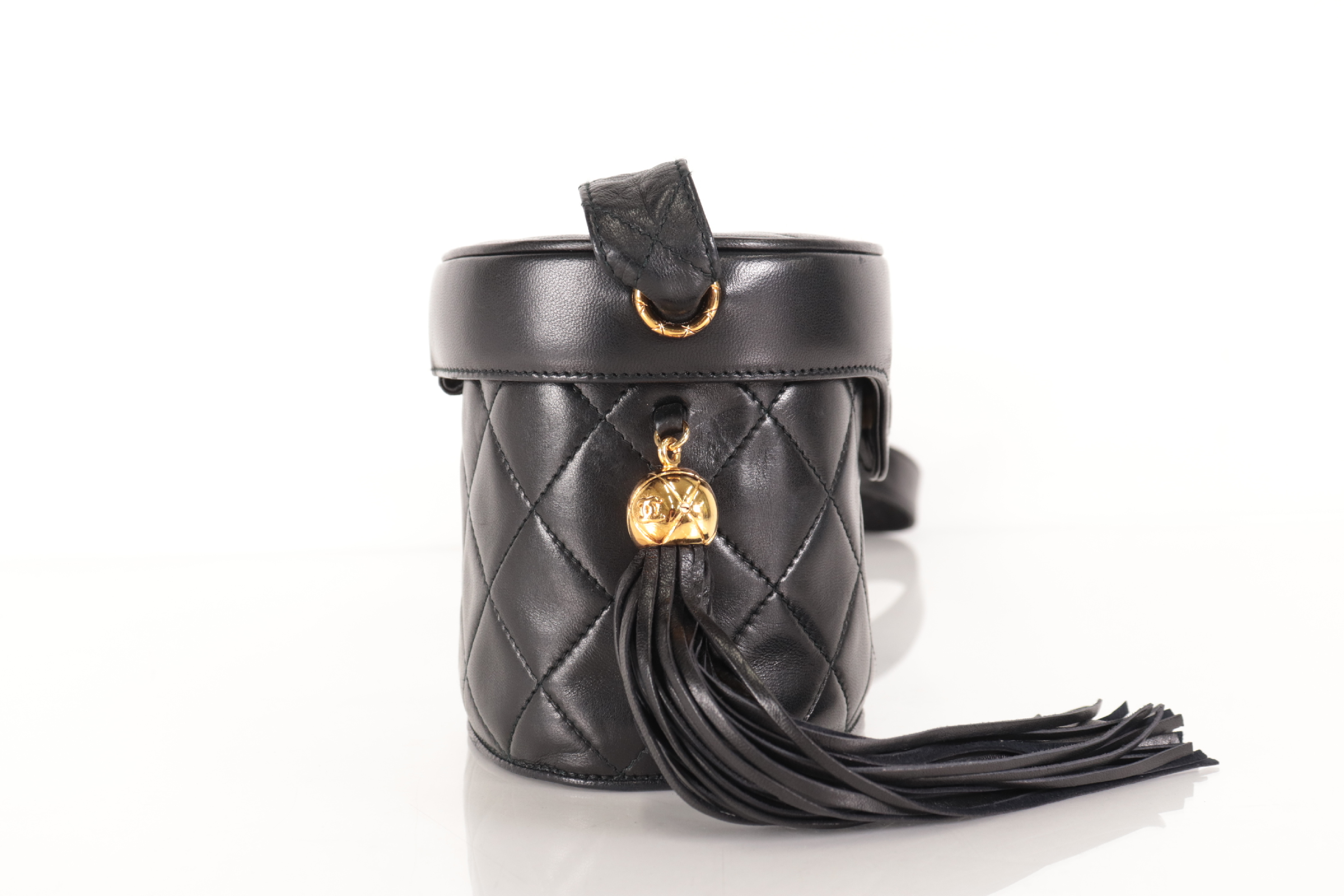 Lambskin Fringe Vanity Shoulder Bag with Mirror (Series 2) — view 4