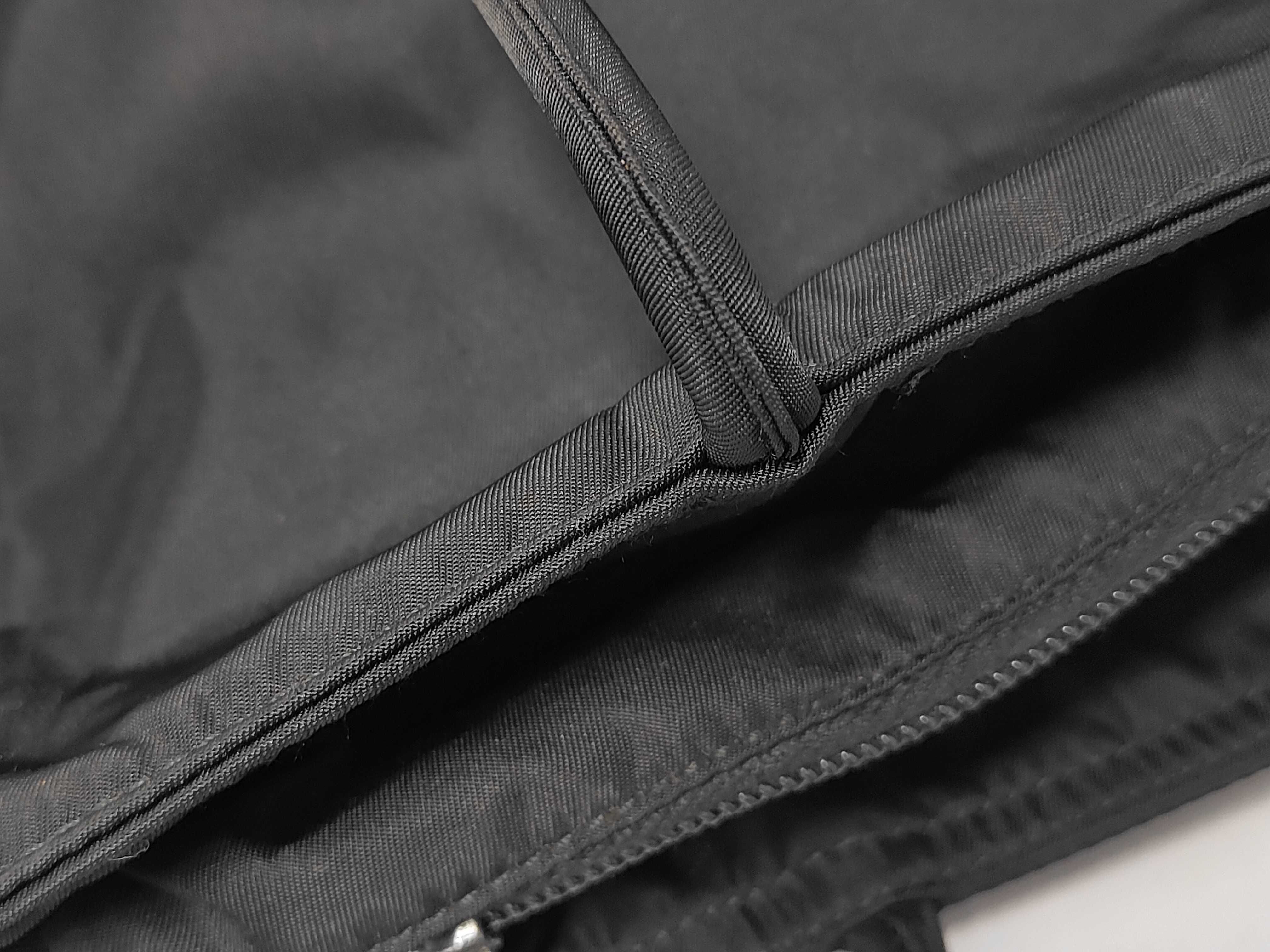 Nylon Triangle Logo Handbag, Black (Note: Odor present) — view 7