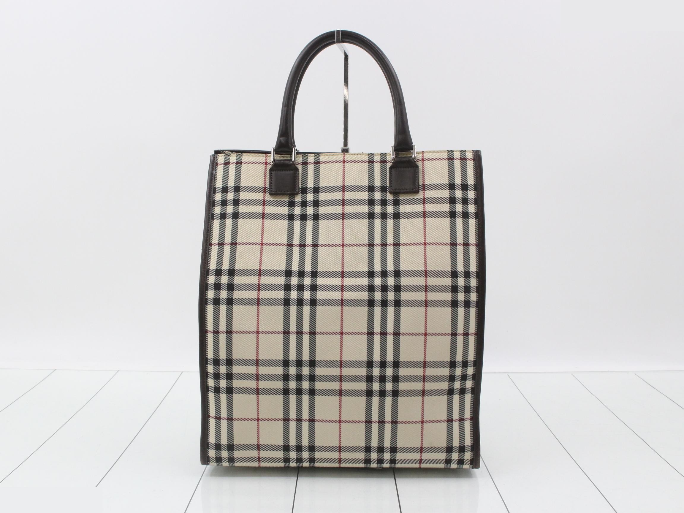 Nova Check Plate Logo Bag - Vertical Tote — view 2
