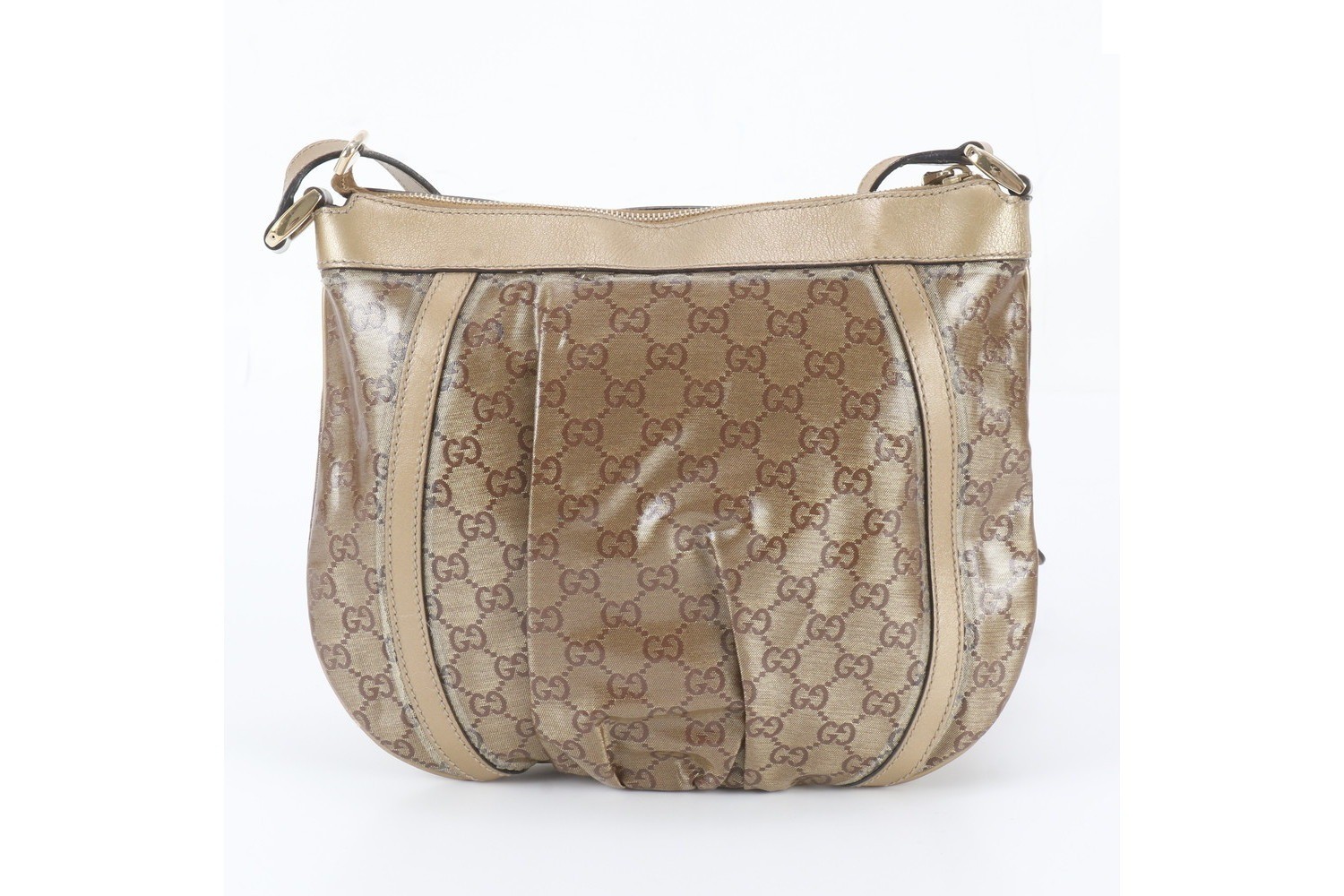 GG Crystal Abbey 203257 Leather Shoulder Bag — view 3