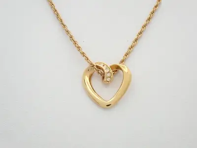 Heart necklace, chain approximately 44cm