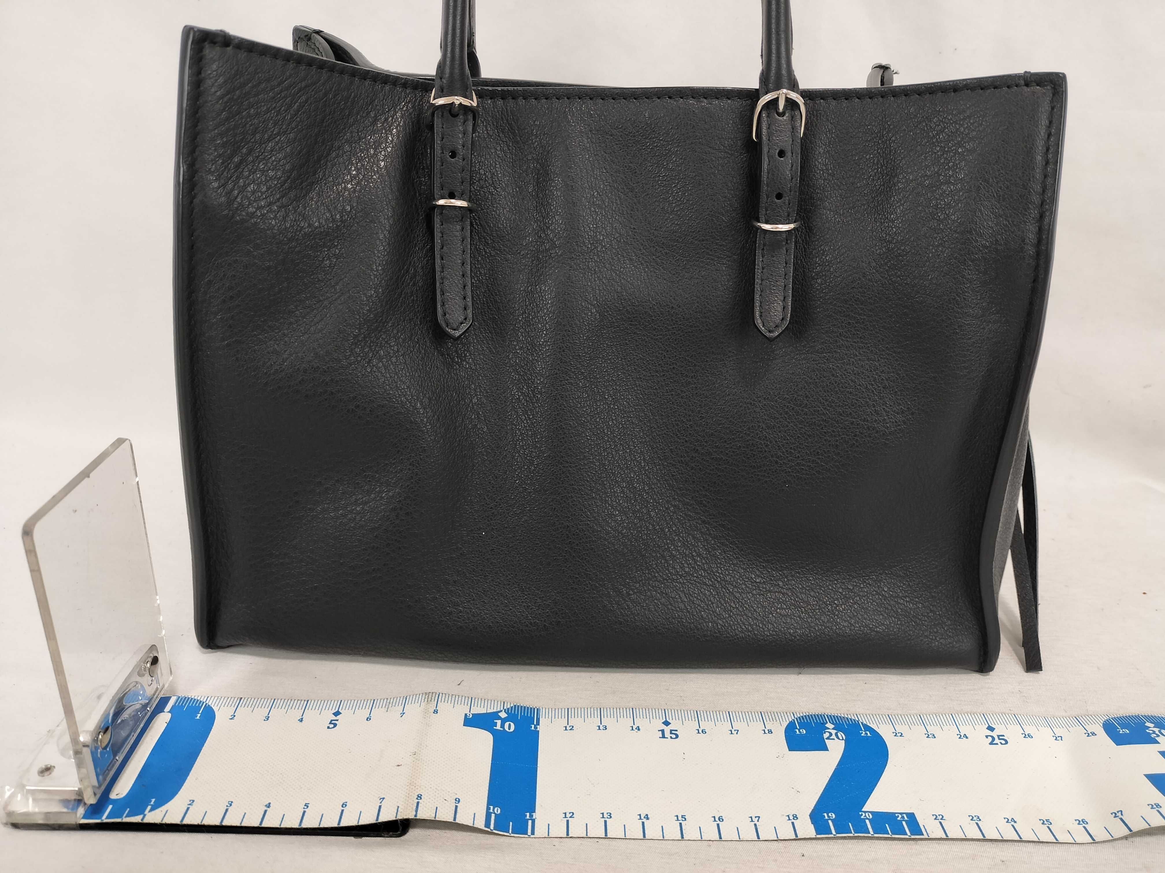 Paper Mini Leather 2-Way Handbag, Black, 370926 (Handbag) — view 2