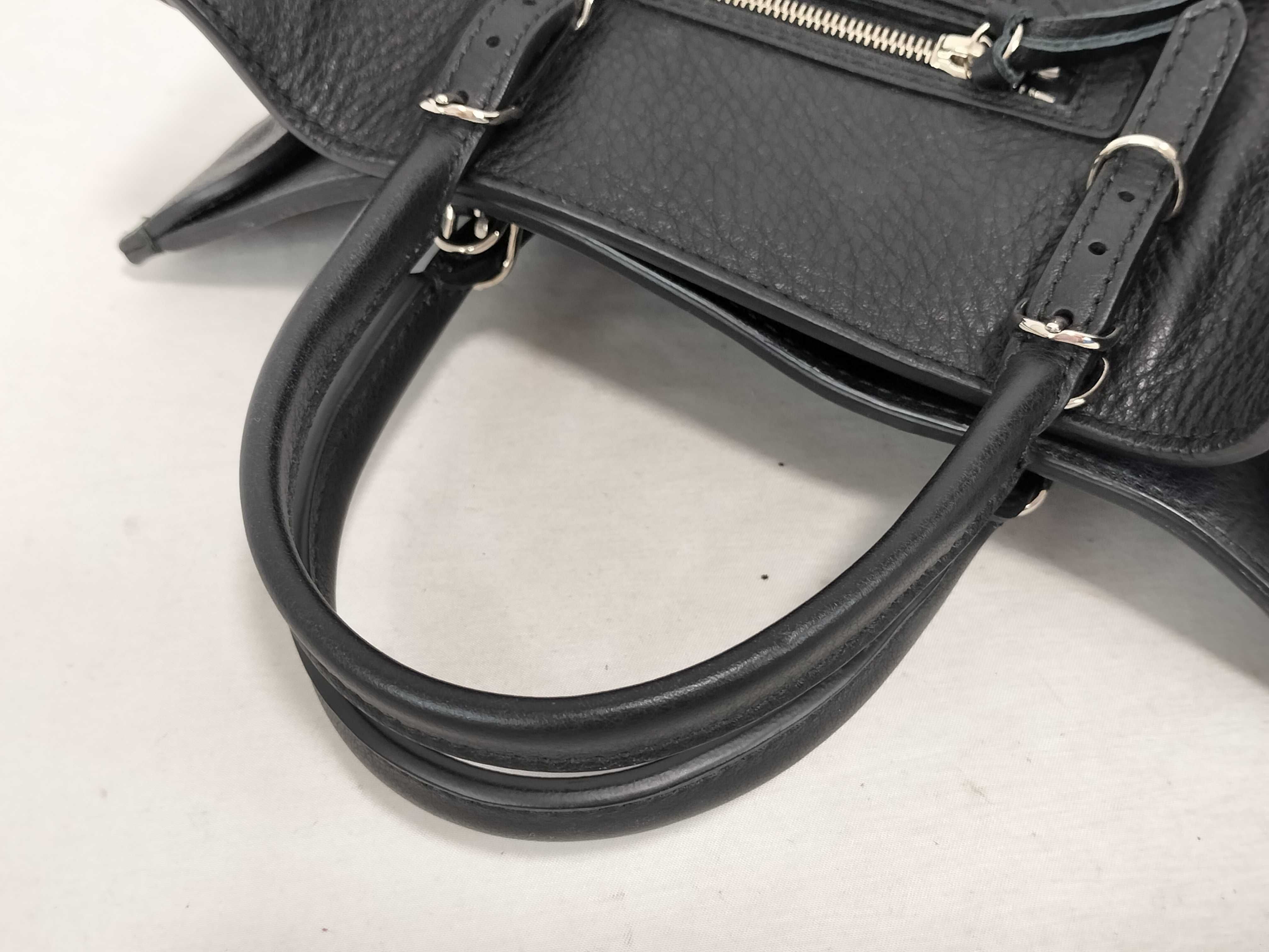 Paper Mini Leather 2-Way Handbag, Black, 370926 (Handbag) — view 3