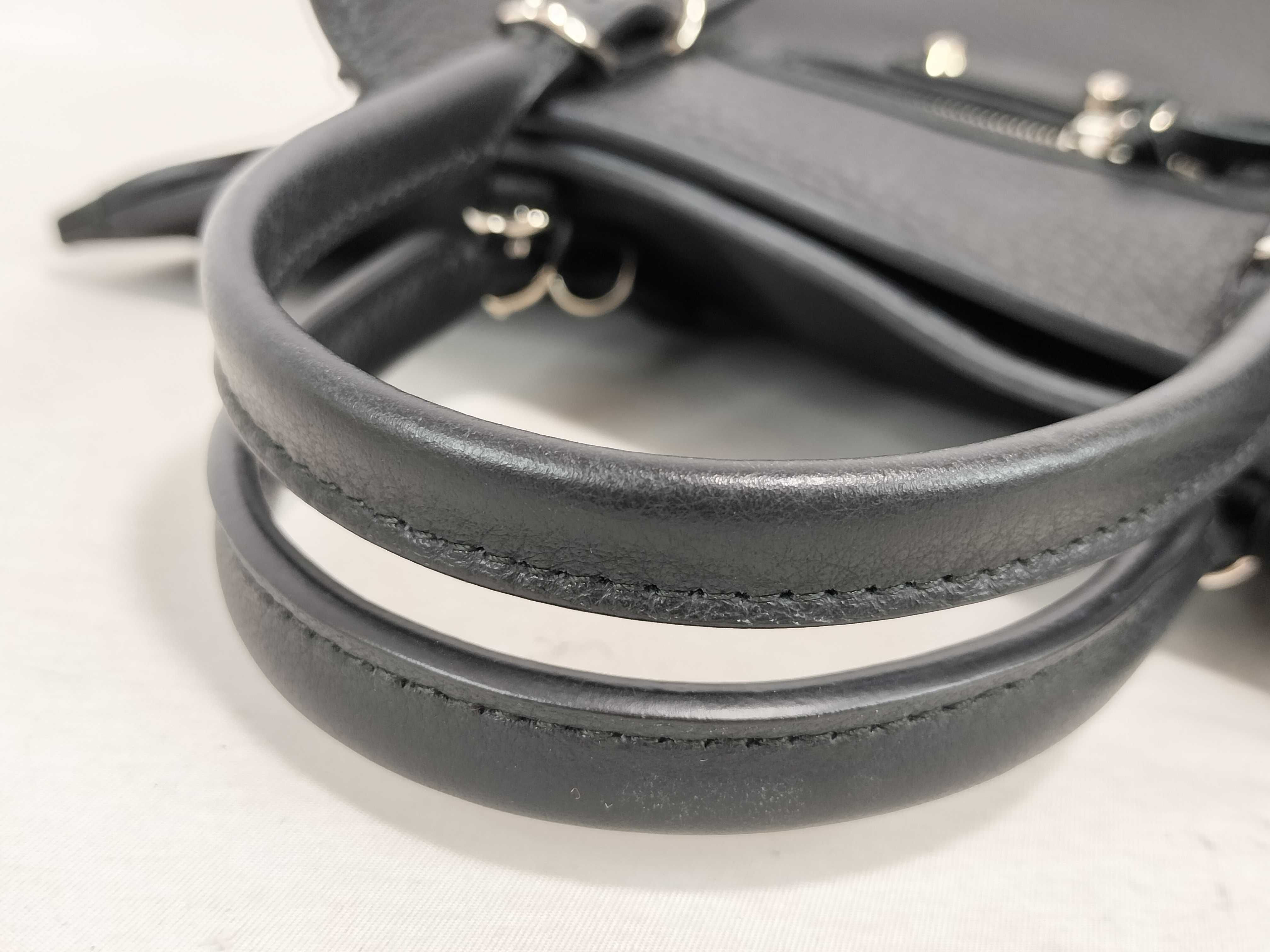 Paper Mini Leather 2-Way Handbag, Black, 370926 (Handbag) — view 4