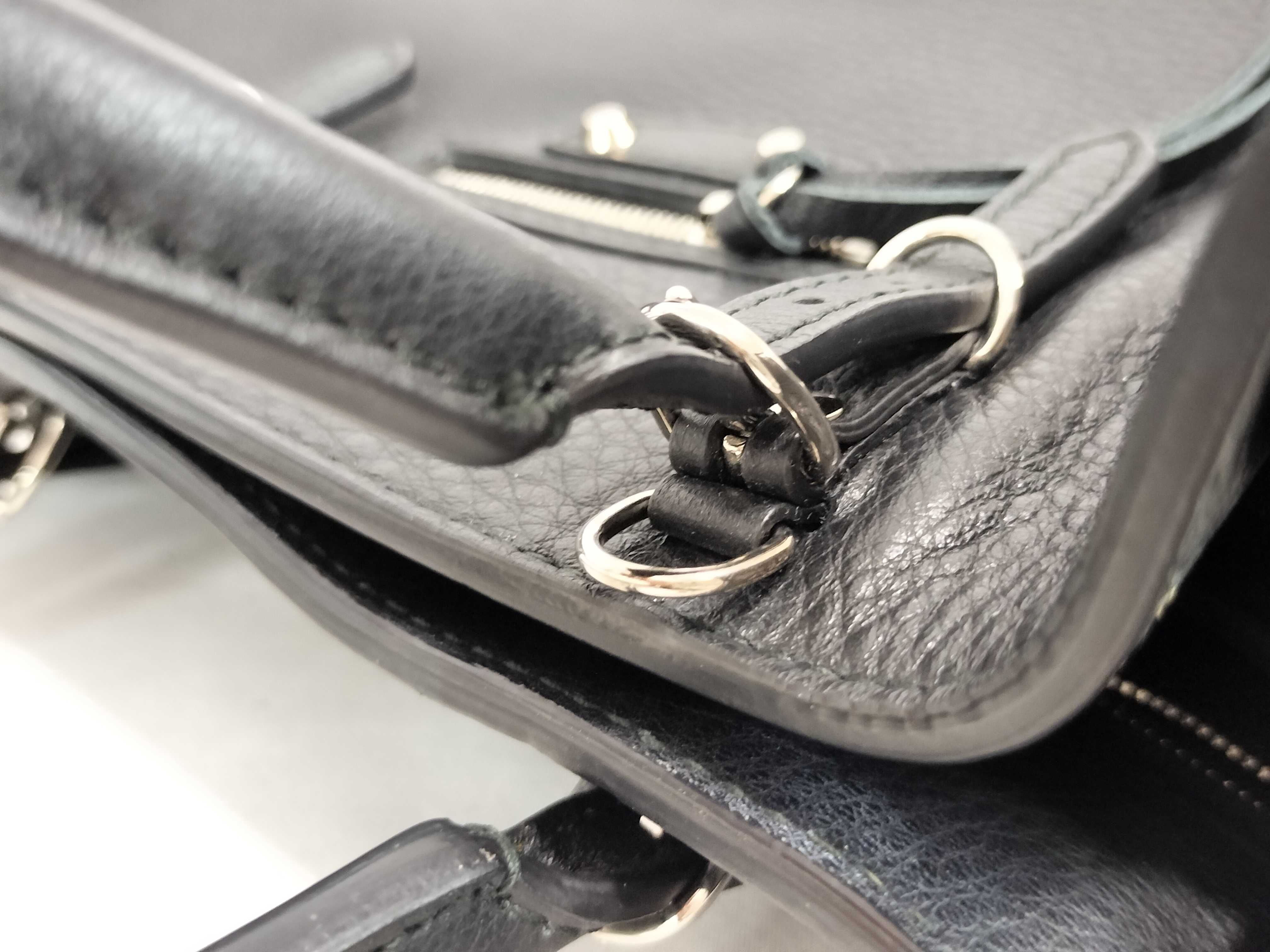 Paper Mini Leather 2-Way Handbag, Black, 370926 (Handbag) — view 5