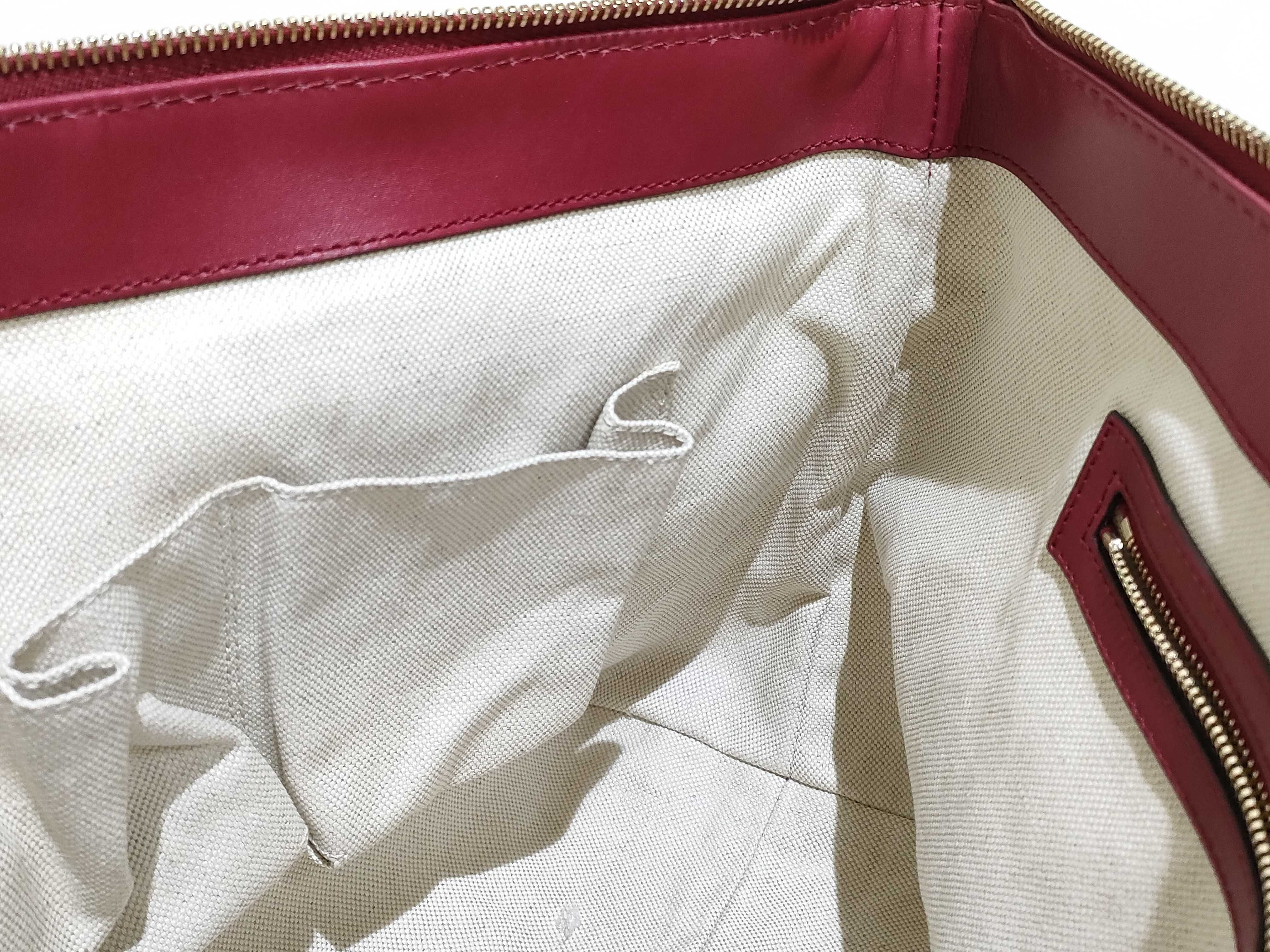 GG Canvas Tote Bag, 257069, GG Pattern, Red, with Bag — view 12