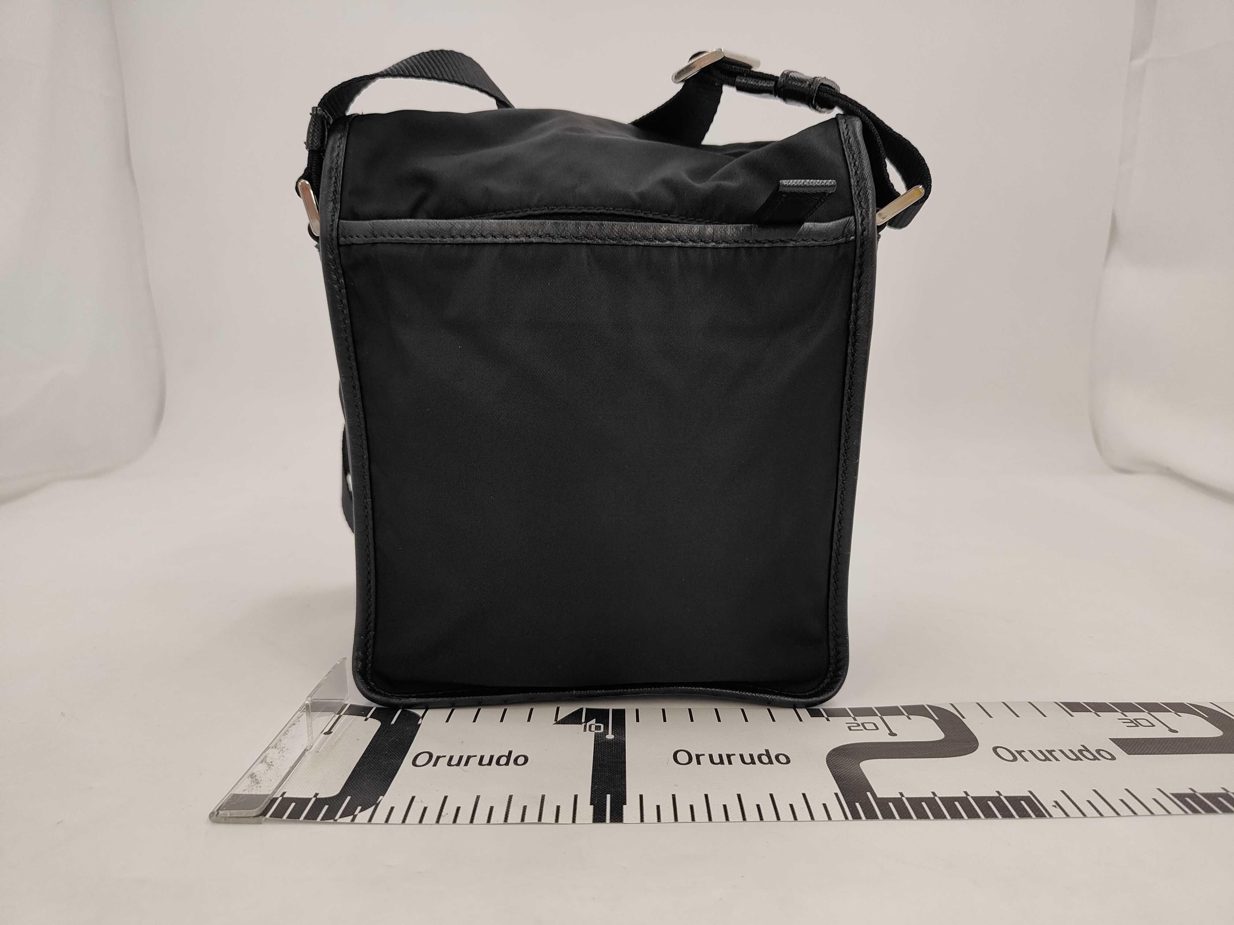 Triangle Logo Plate Nylon Shoulder Bag — view 2