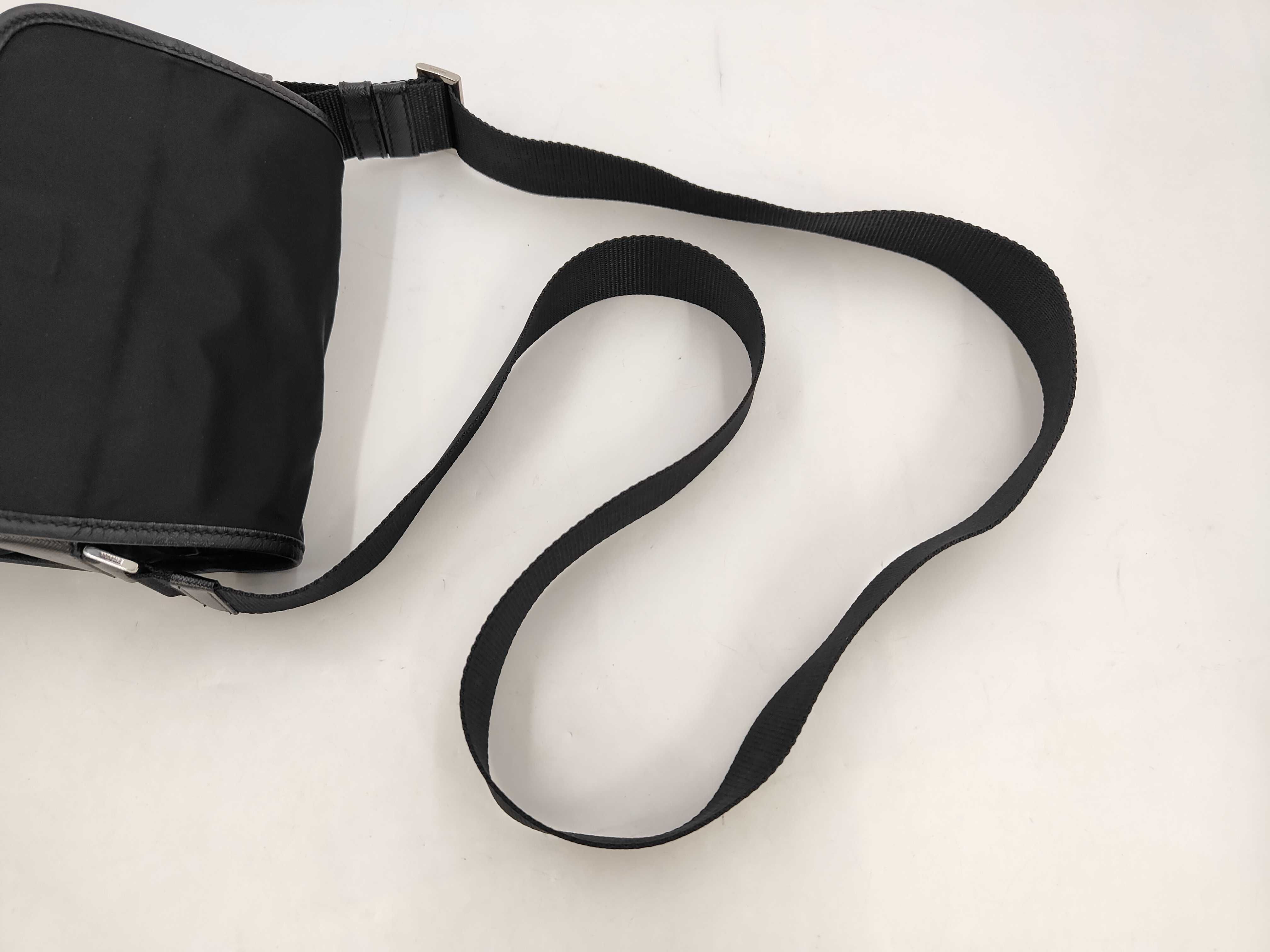 Triangle Logo Plate Nylon Shoulder Bag — view 5