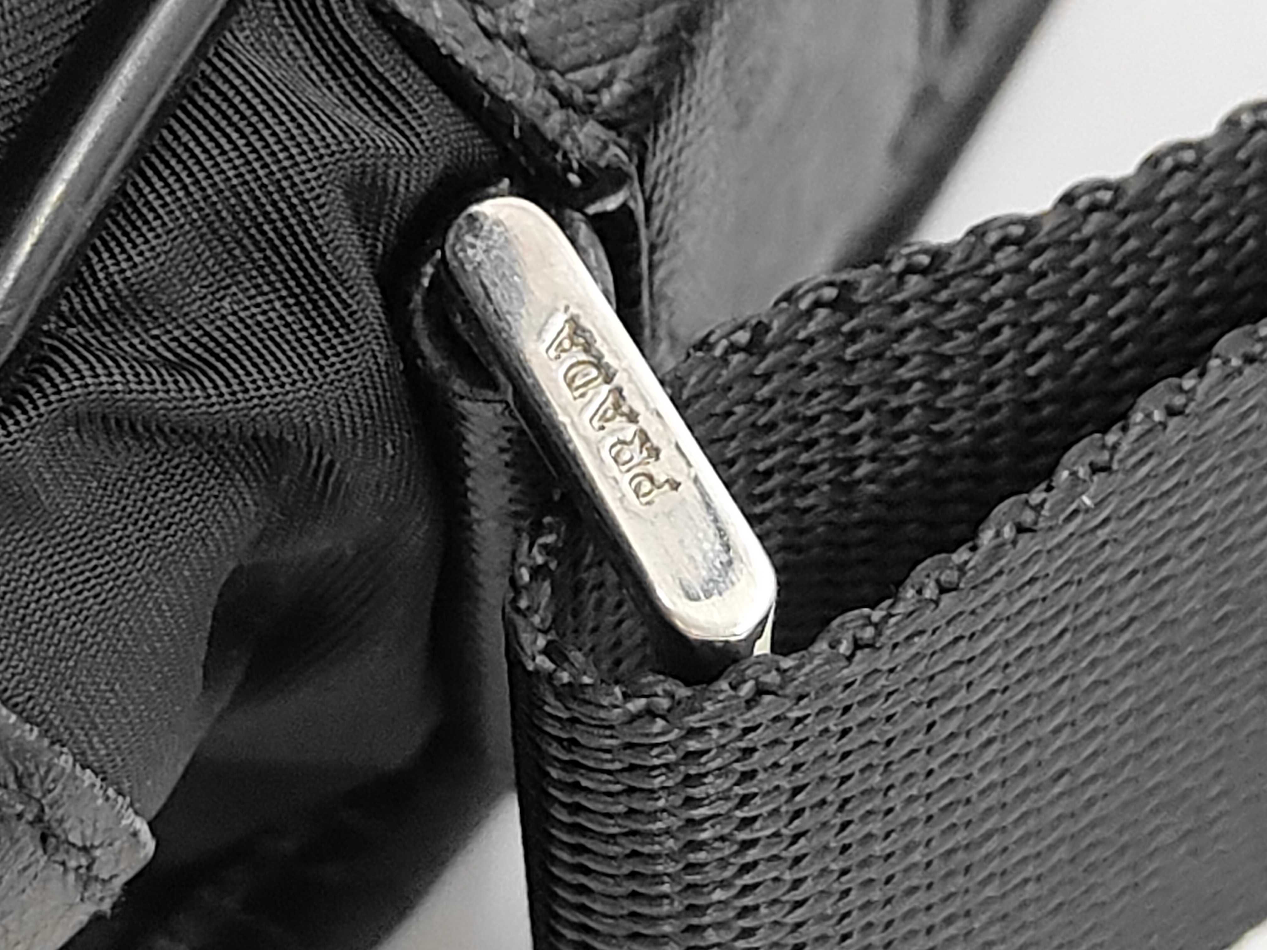 Triangle Logo Plate Nylon Shoulder Bag — view 6