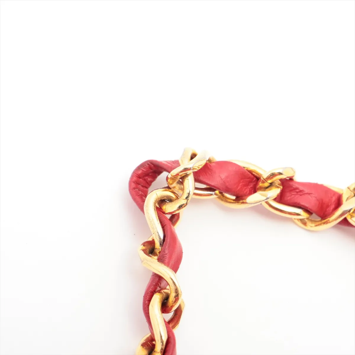 Matelasse Lambskin Single Flap Single Chain Bag Red Gold Hardware — view 15