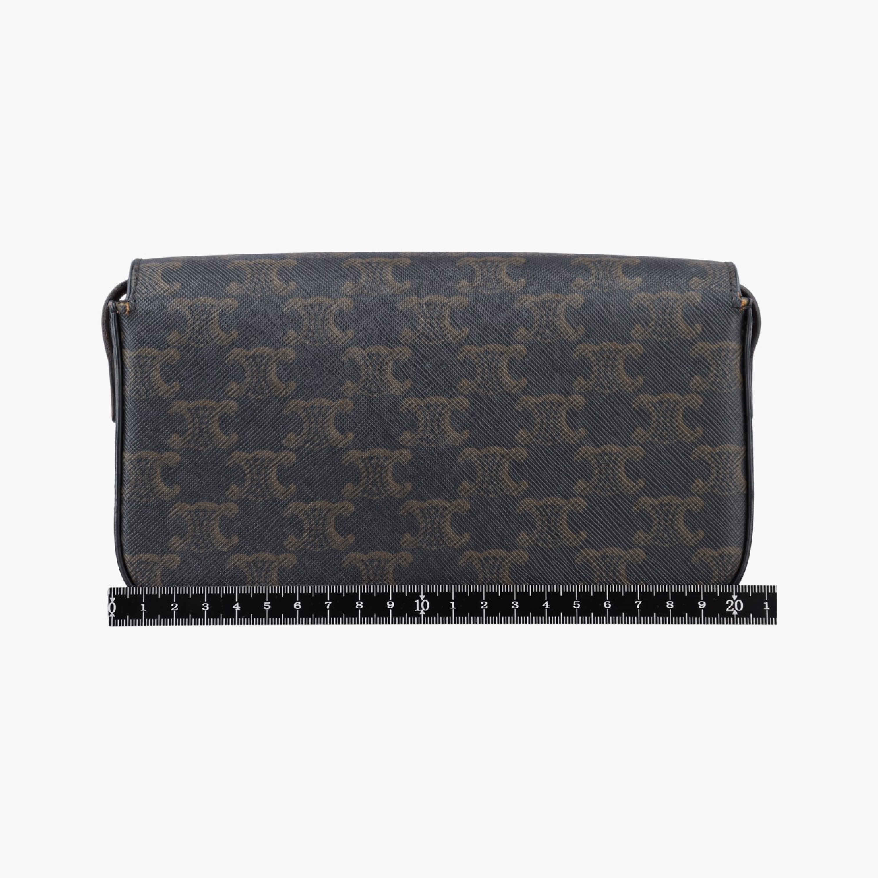 Triomphe Brown PVC Coated Canvas Shoulder Bag U-CE-0271 — view 2