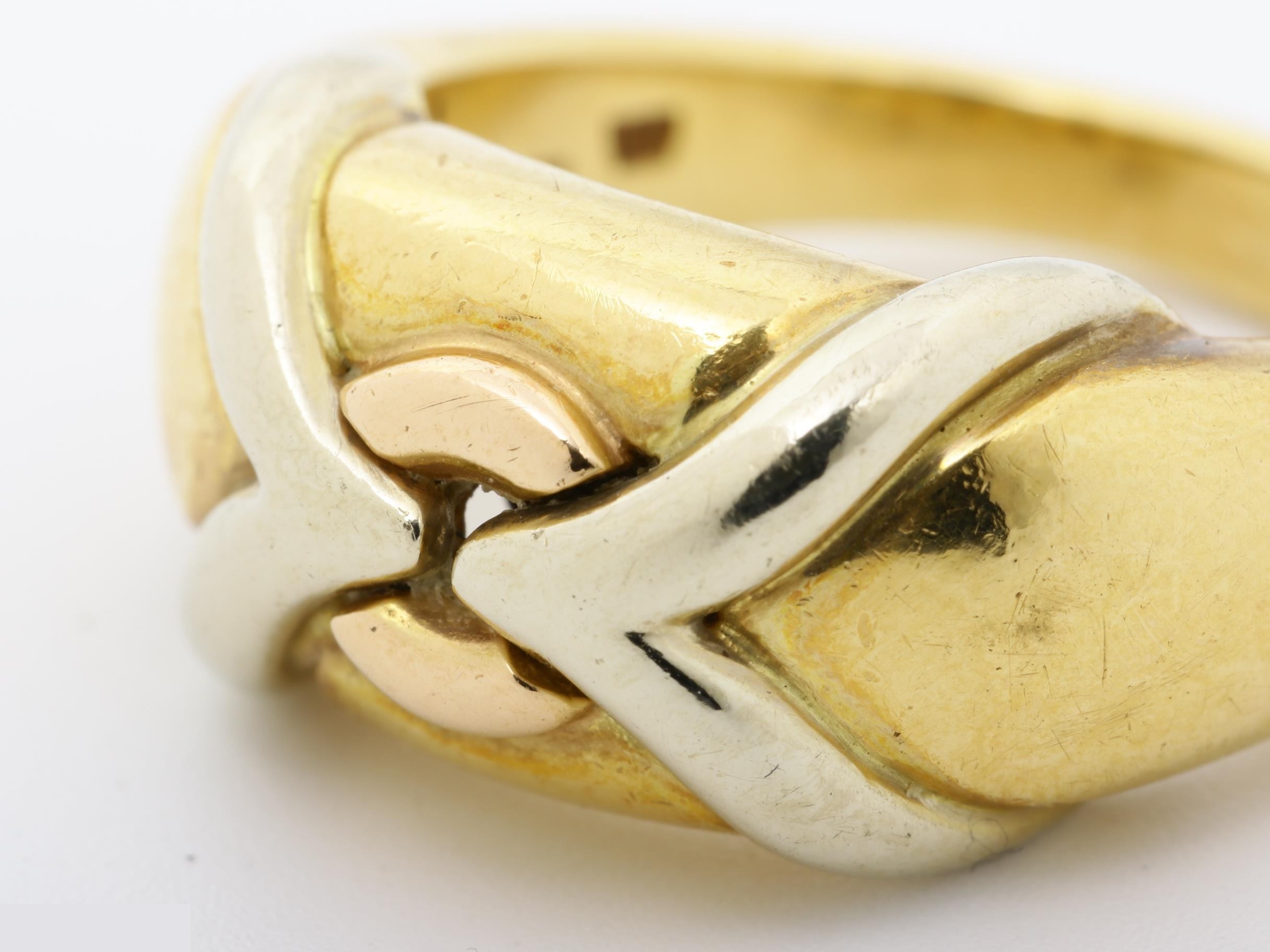 Other line: Precious metal rings, 750YG, PG, WG, 11.6g, size #10 — view 3