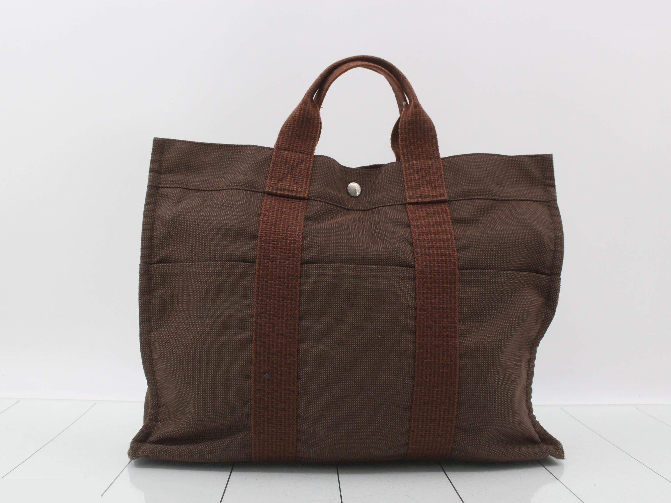 Aile Line MM Tote Bag, Brown — view 2