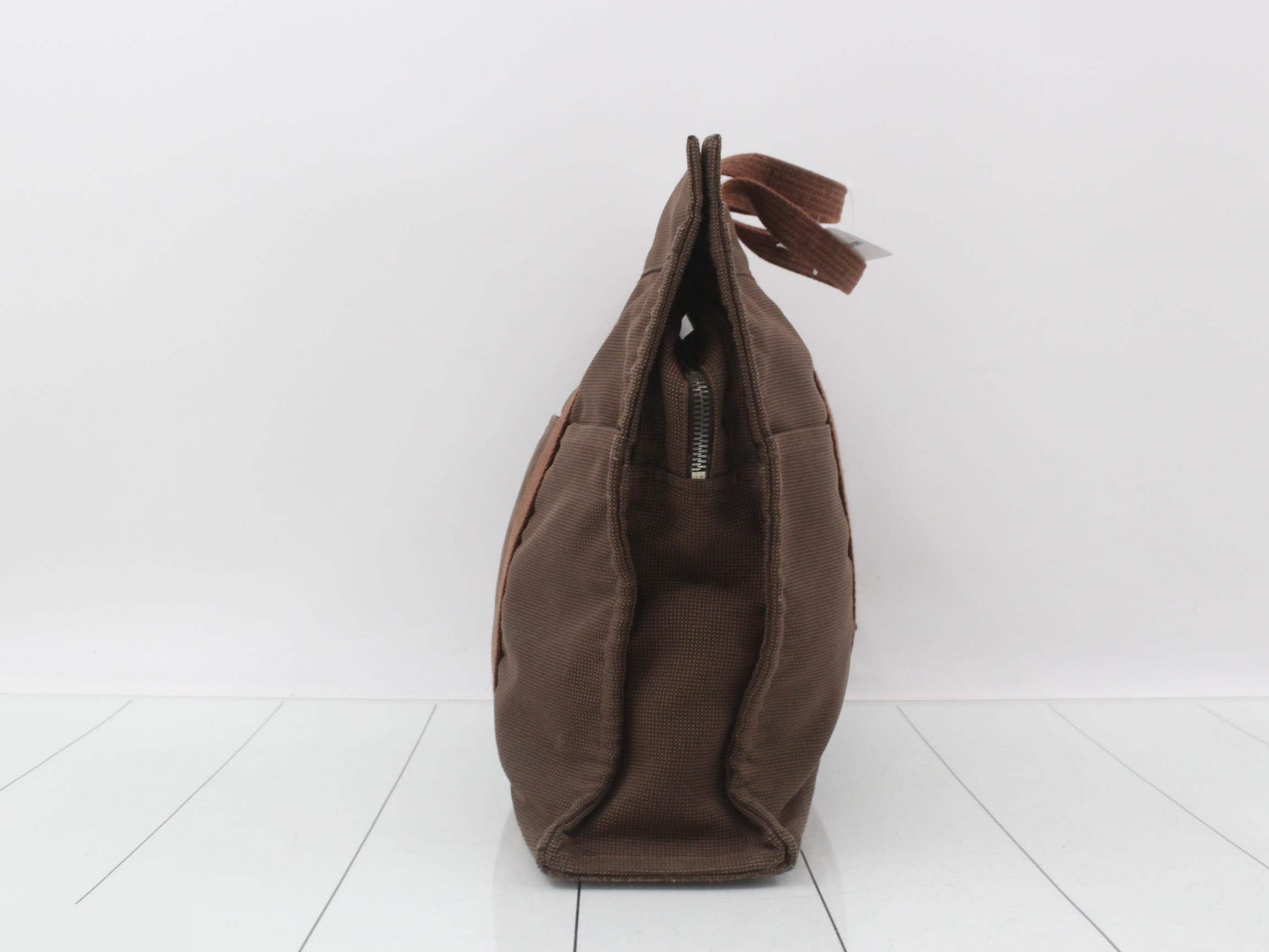 Aile Line MM Tote Bag, Brown — view 3
