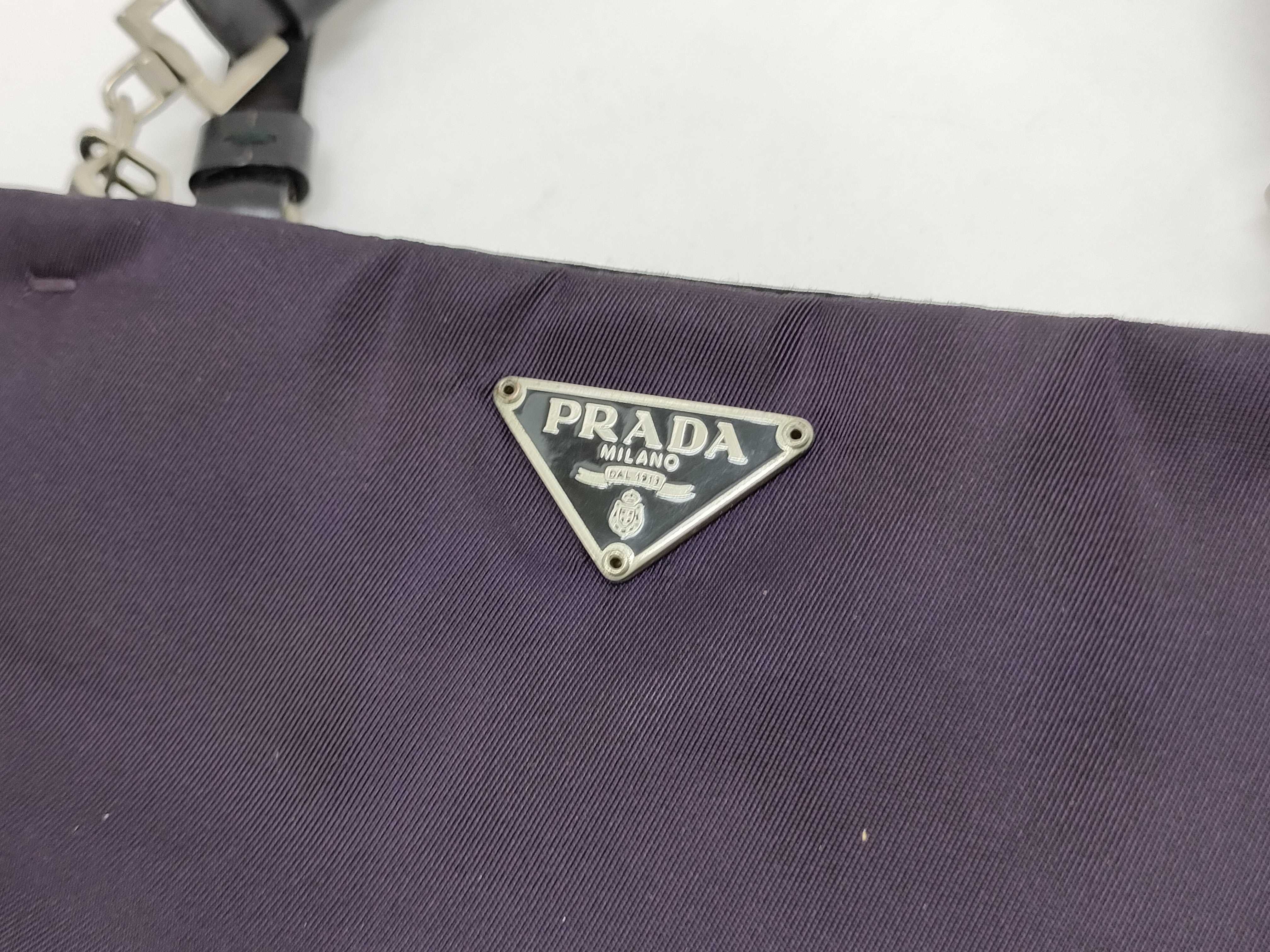 Nylon Prada Triangle Logo Handbag Nylon with Satin Lining Handbag — view 12