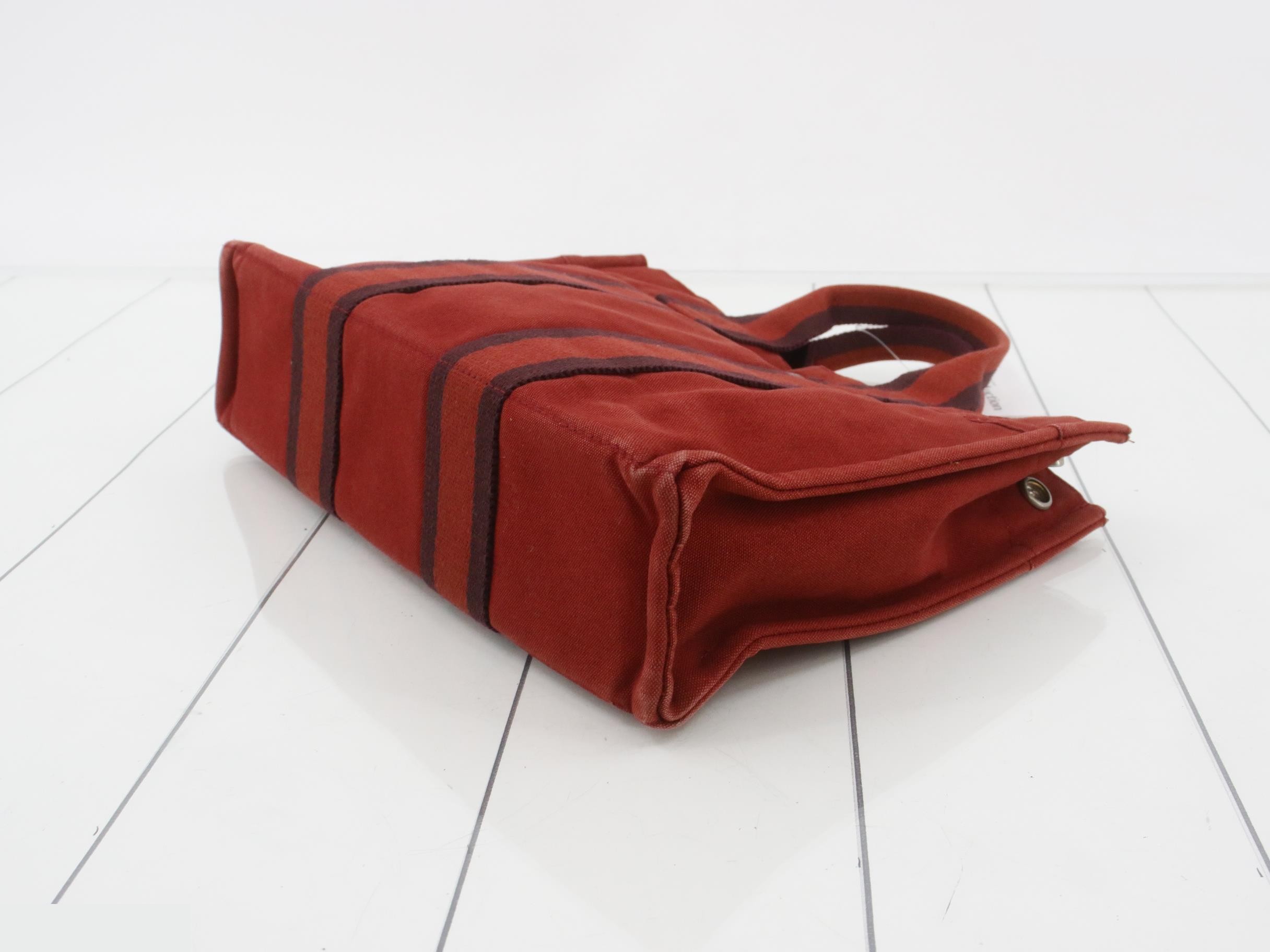 Fool to PM tote bag red canvas — view 6