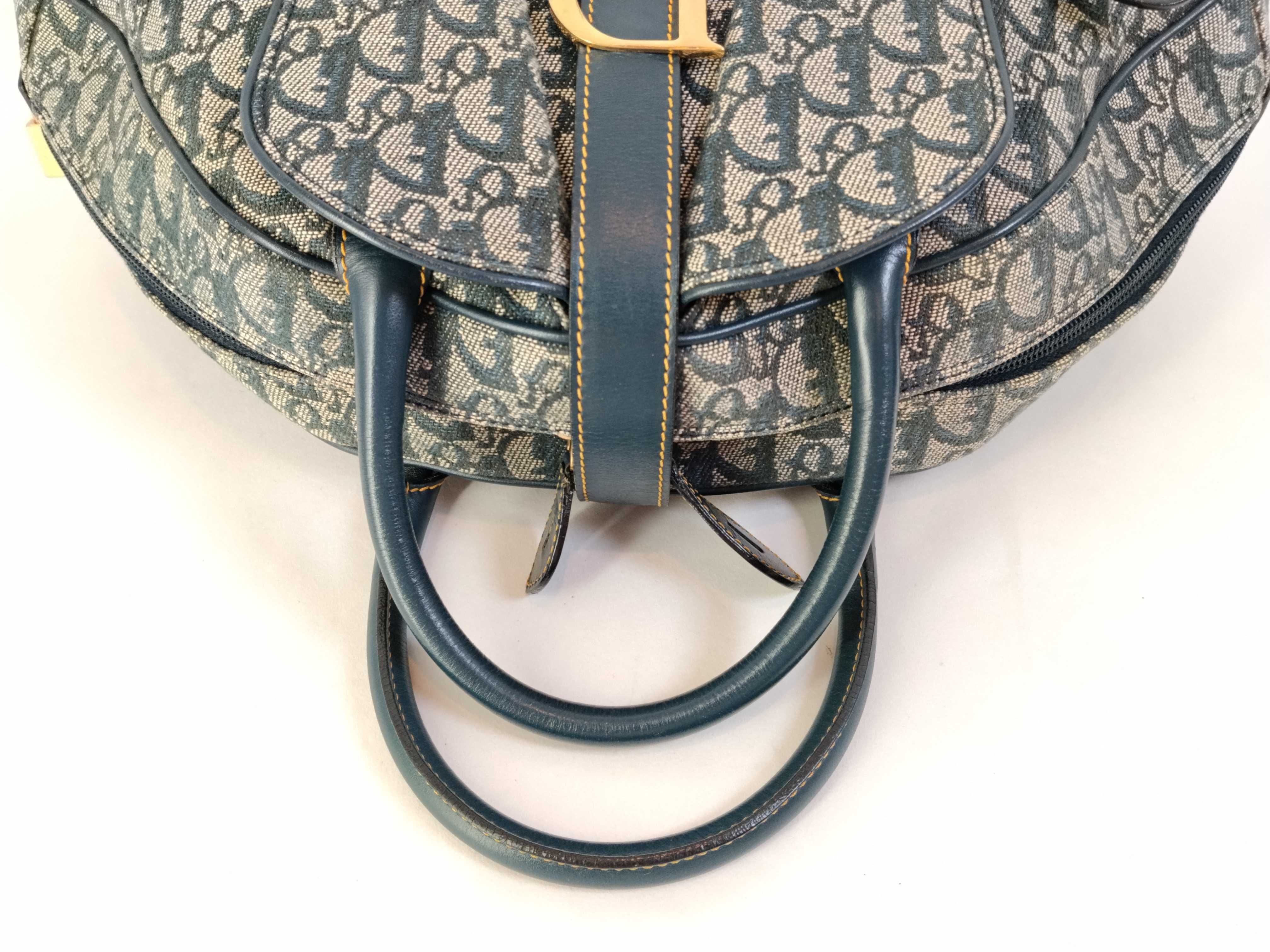 Trotter Saddle Bowler Blue Handbag — view 3