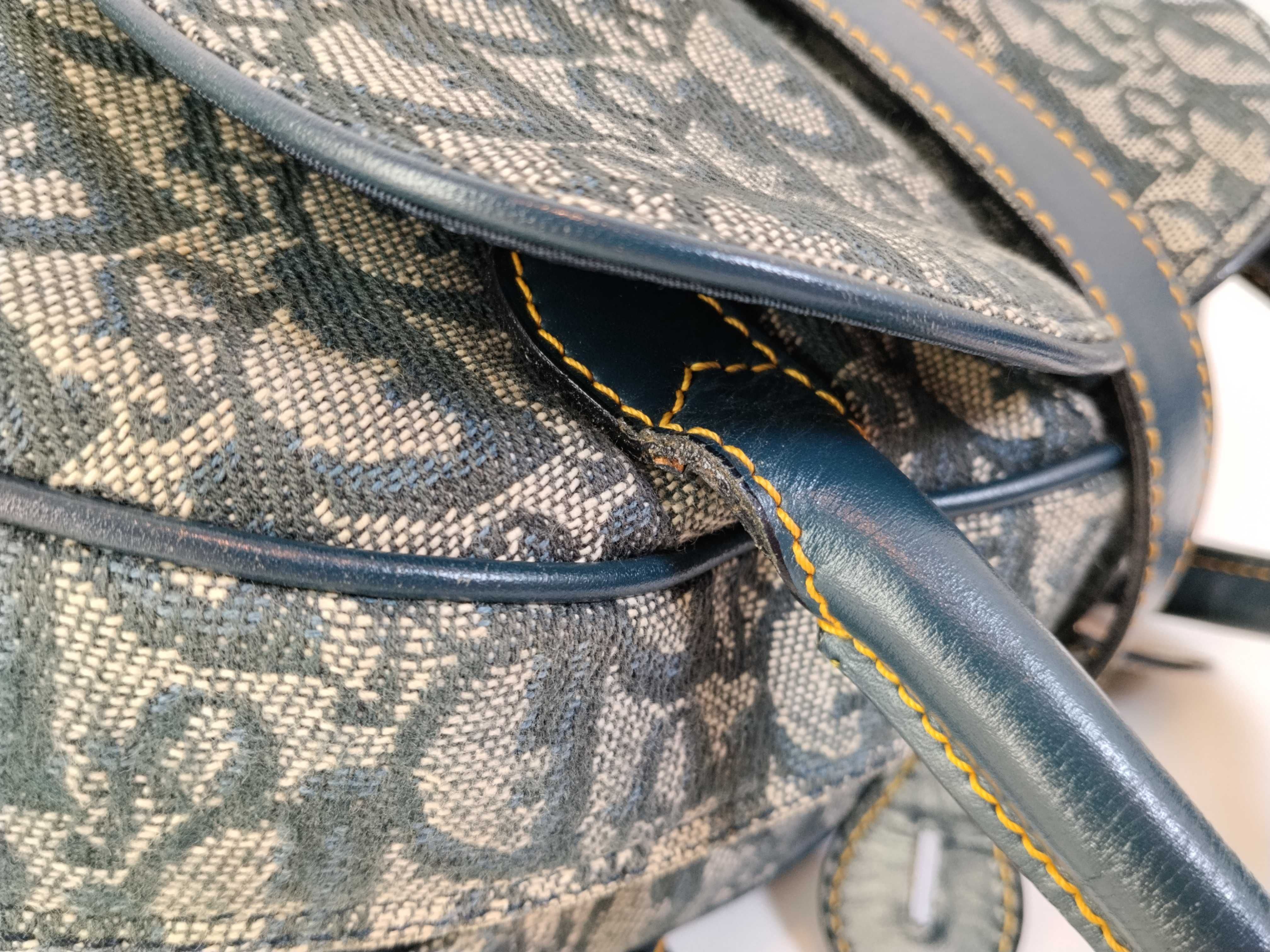Trotter Saddle Bowler Blue Handbag — view 5