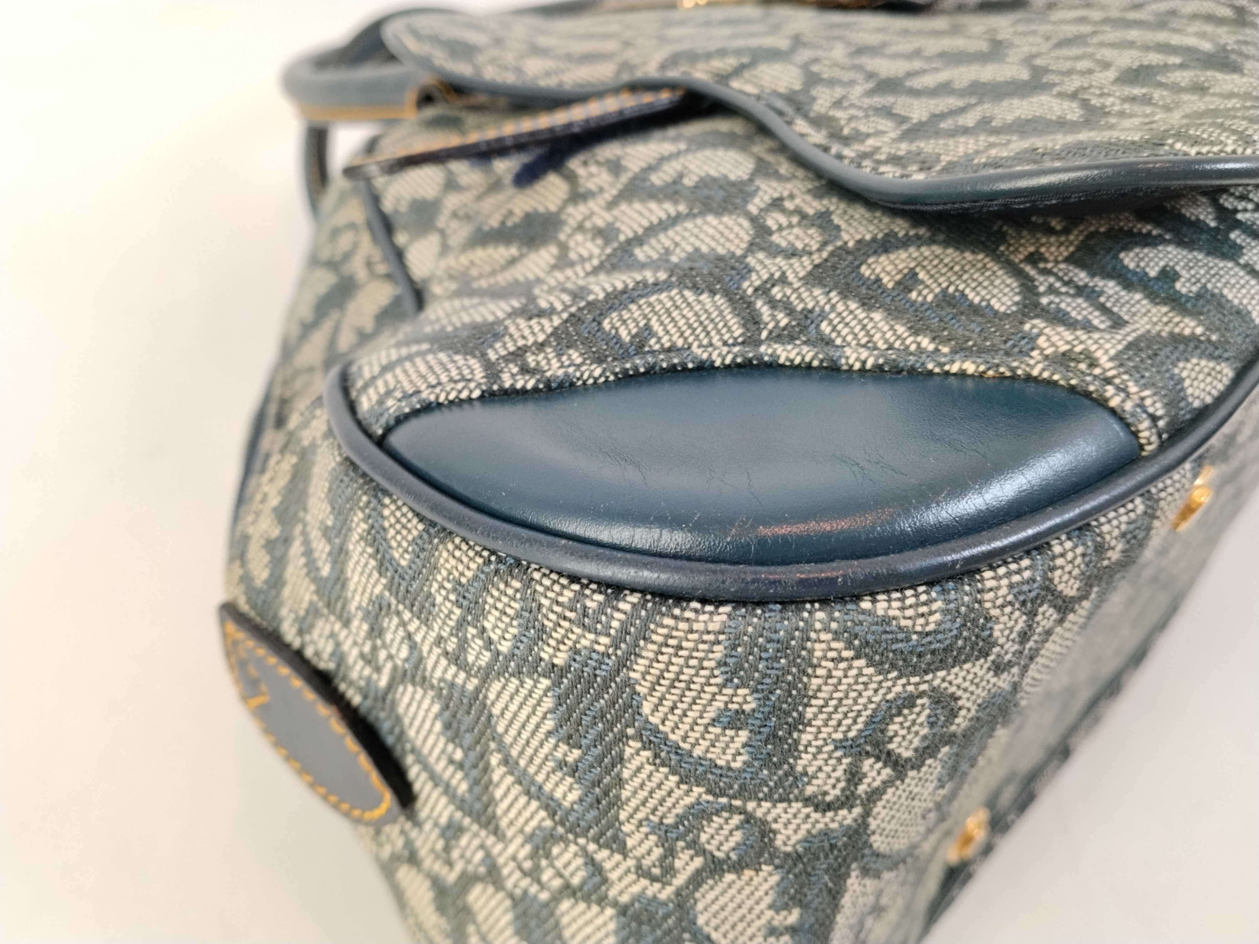Trotter Saddle Bowler Blue Handbag — view 6