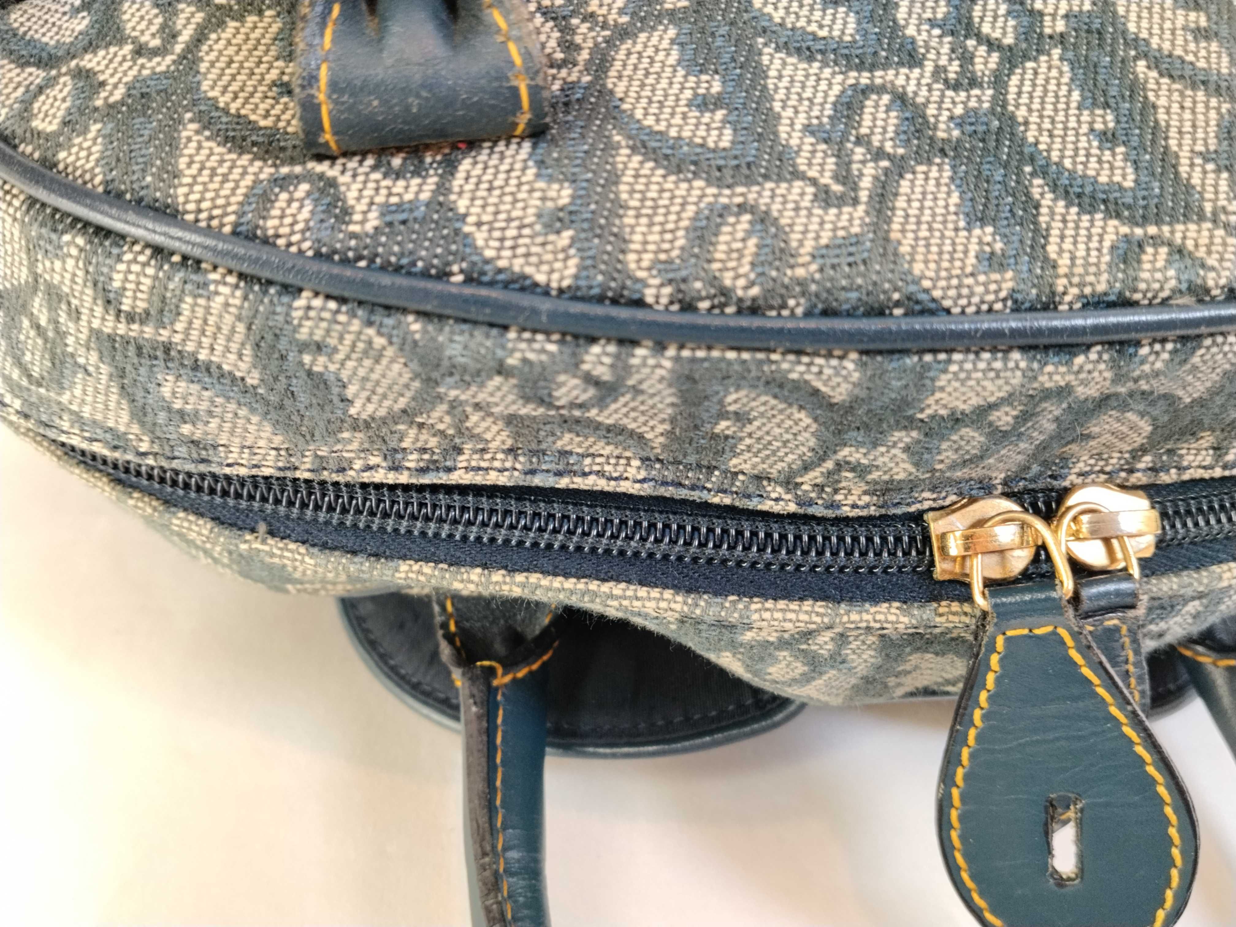 Trotter Saddle Bowler Blue Handbag — view 8