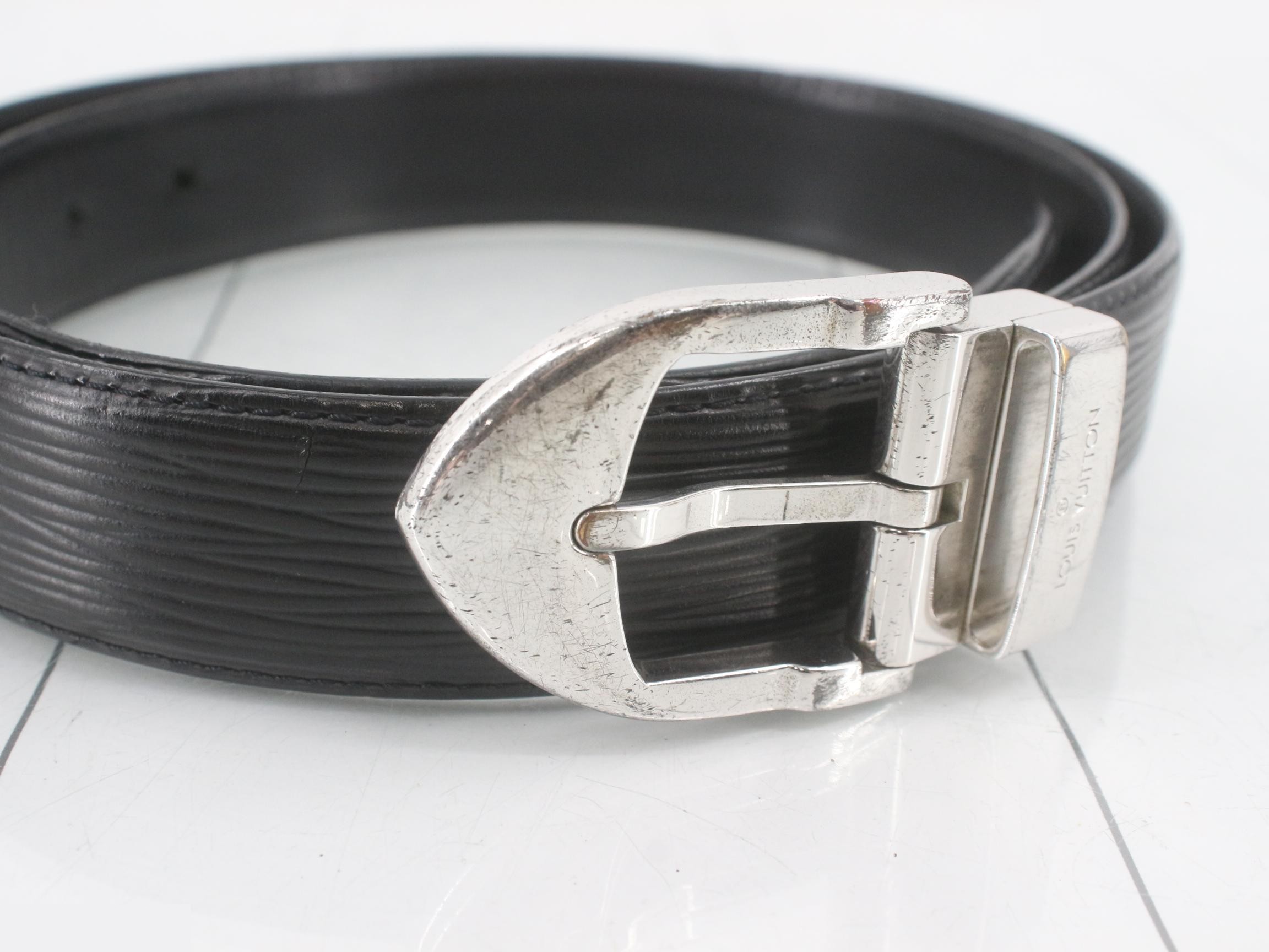 Ceinture Noir Epi Belt — view 3