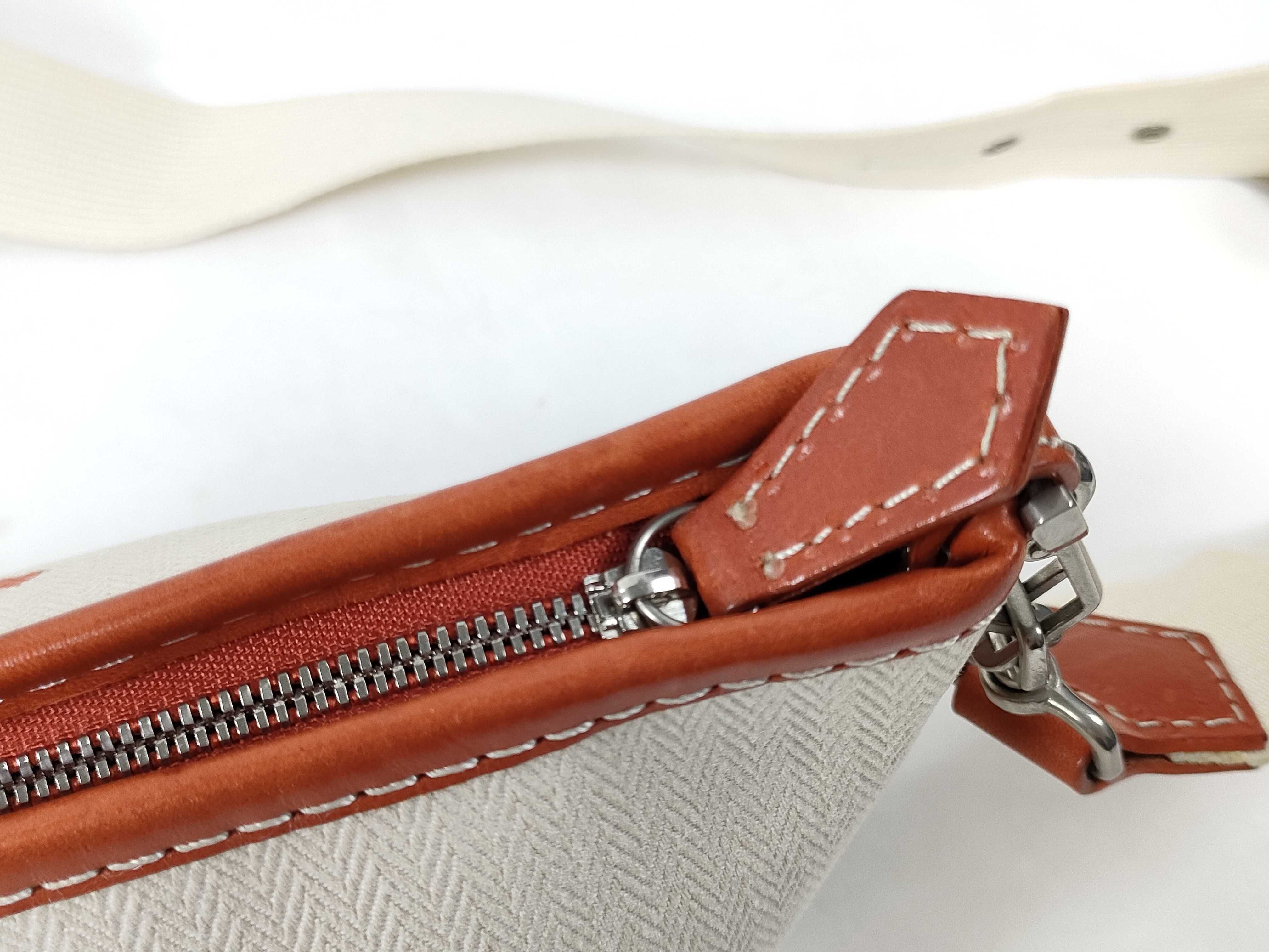 Blue Label Canvas Leather Shoulder Bag — view 3