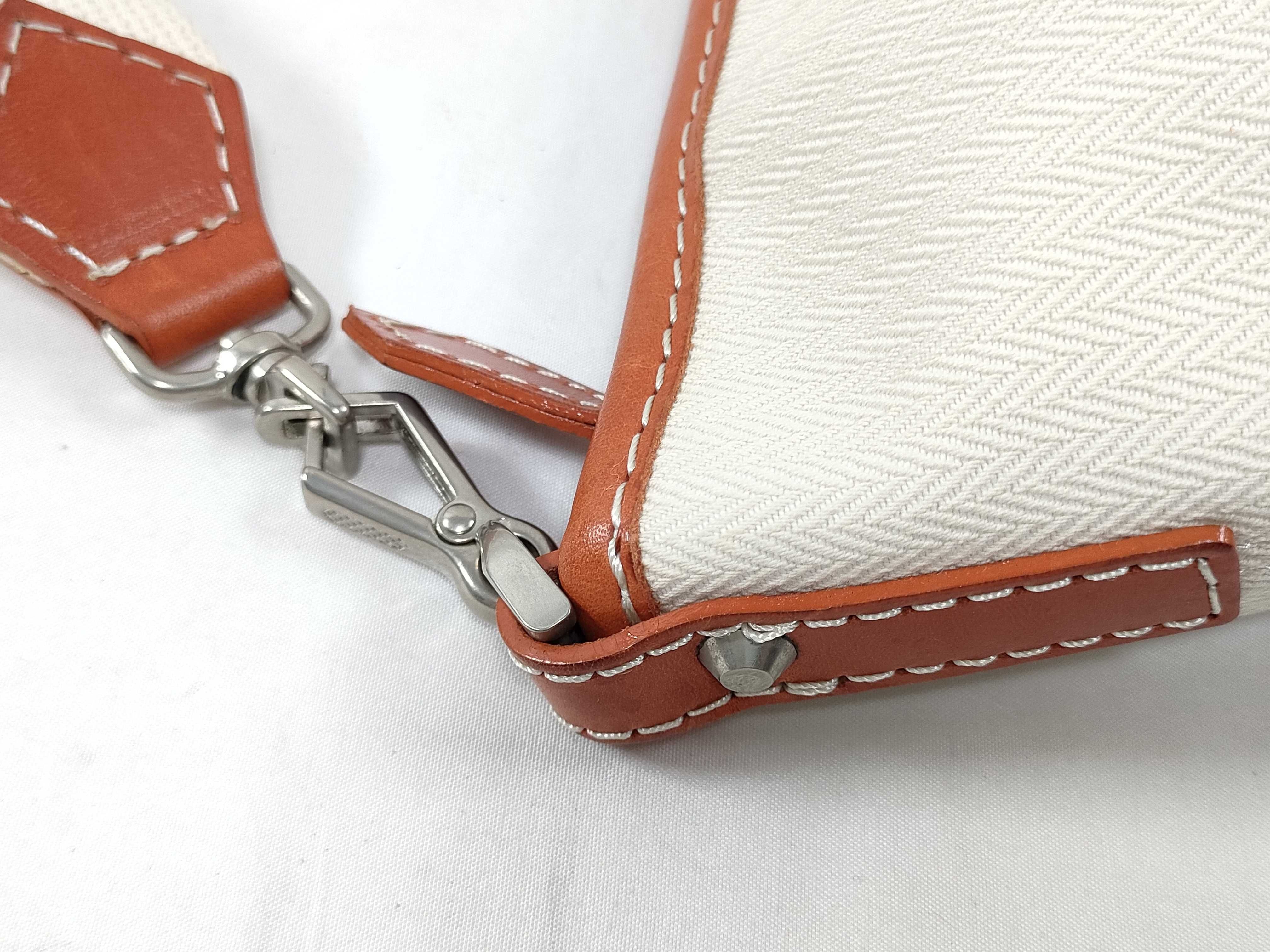 Blue Label Canvas Leather Shoulder Bag — view 7
