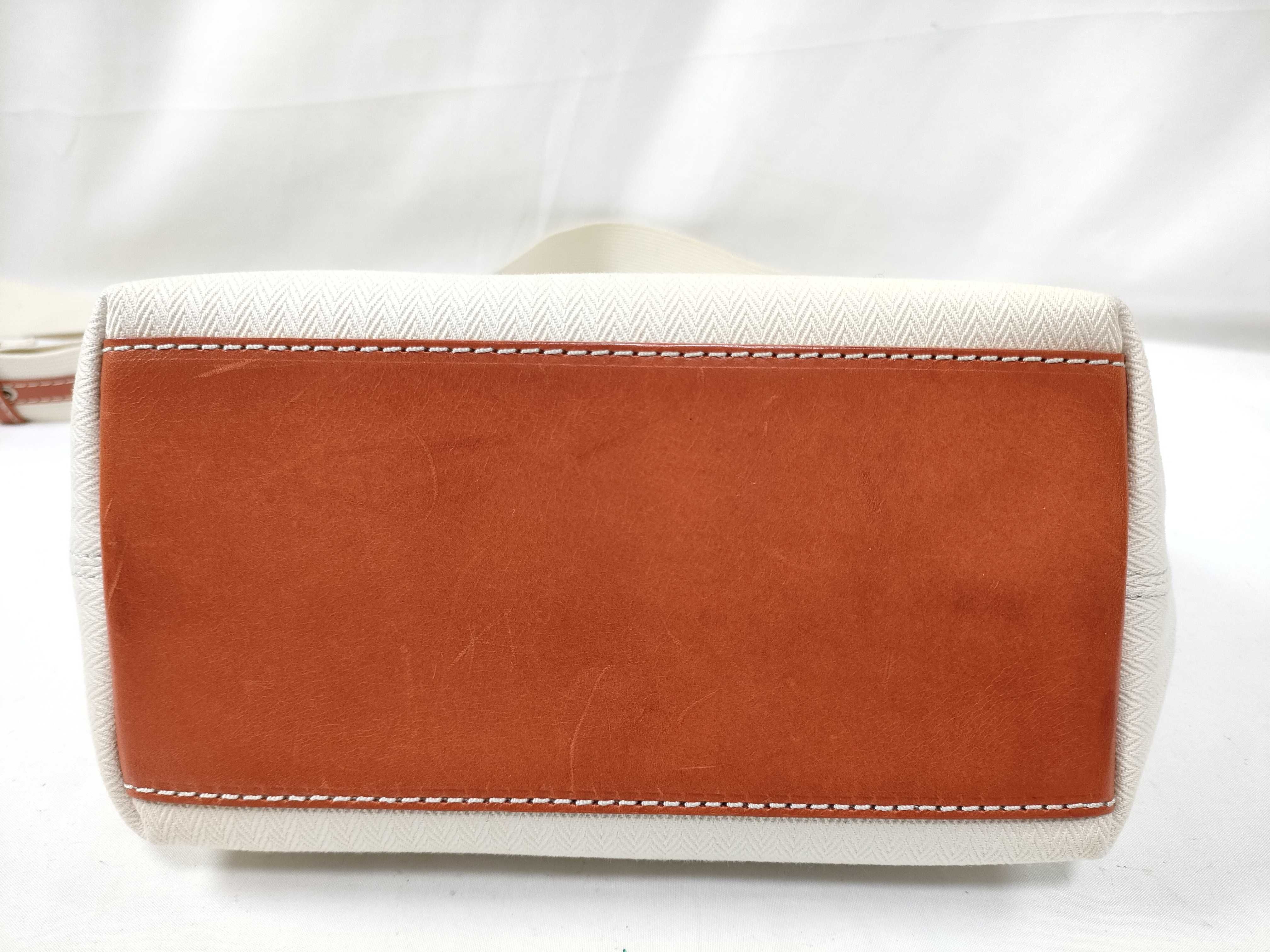 Blue Label Canvas Leather Shoulder Bag — view 8