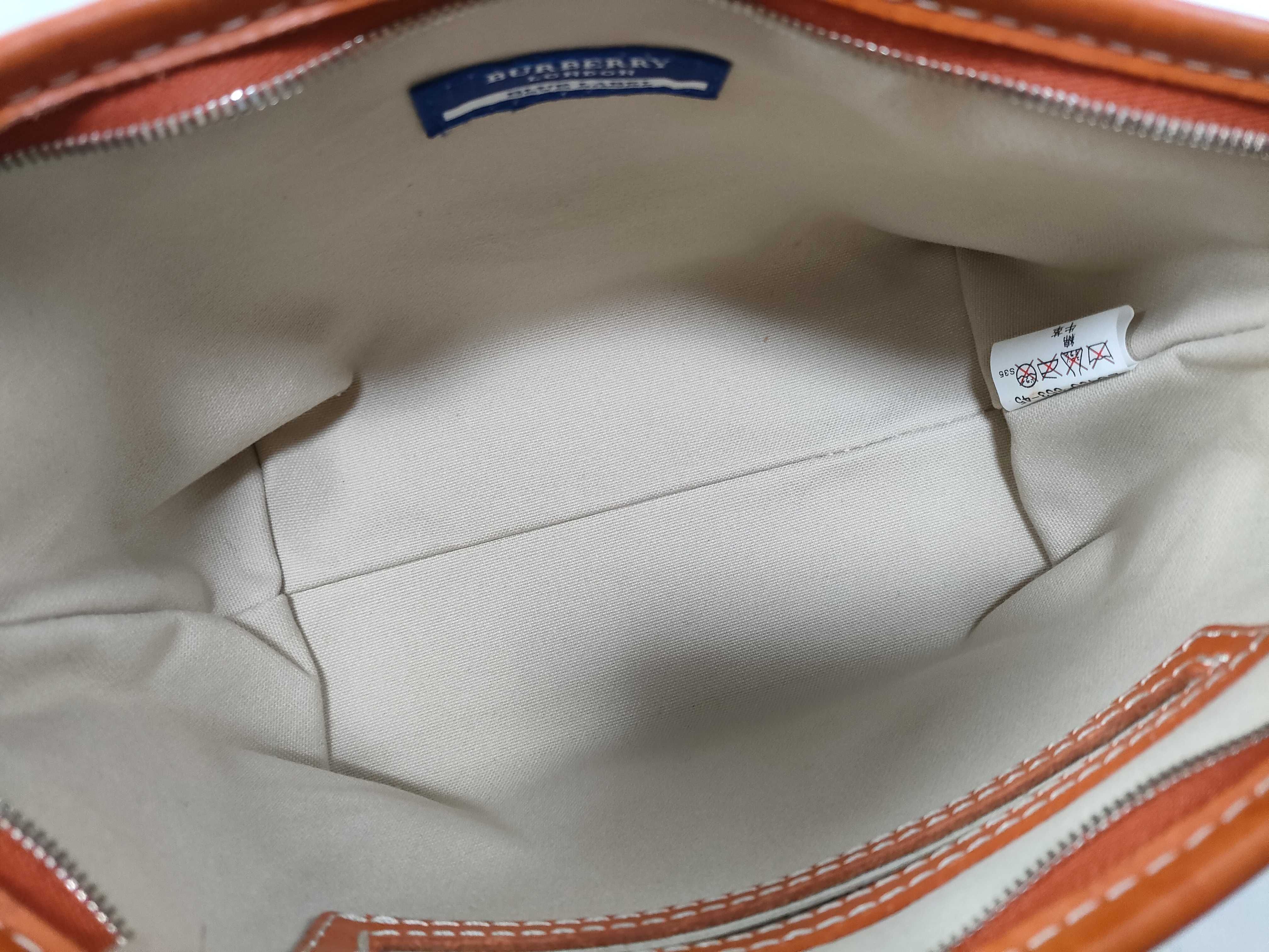 Blue Label Canvas Leather Shoulder Bag — view 10