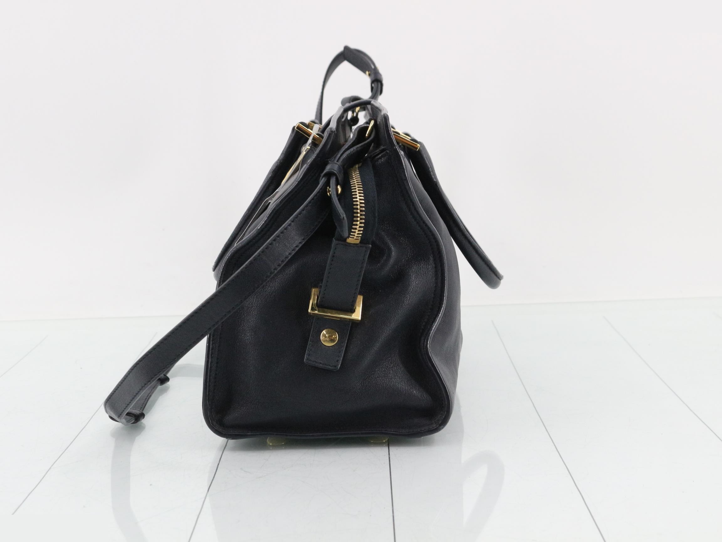 Monogram (bag)/handbag Cabas chic navy leather — view 3