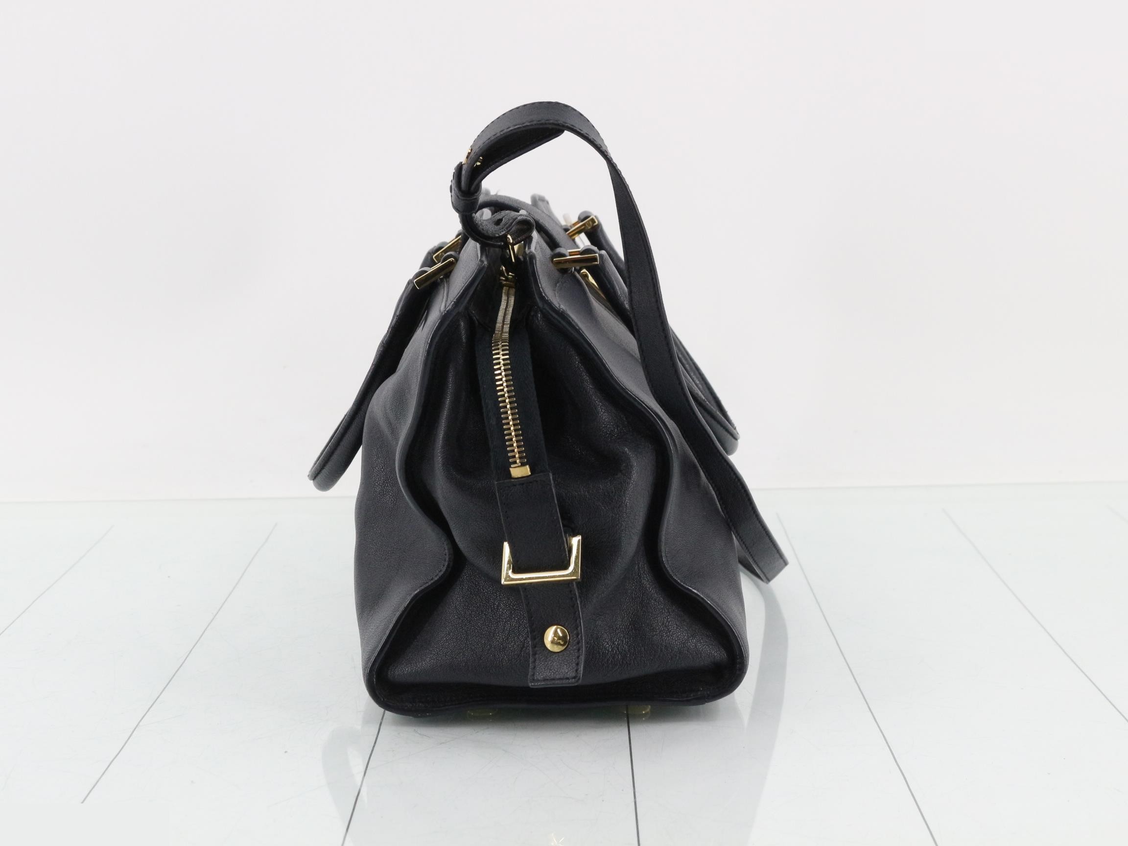 Monogram (bag)/handbag Cabas chic navy leather — view 4