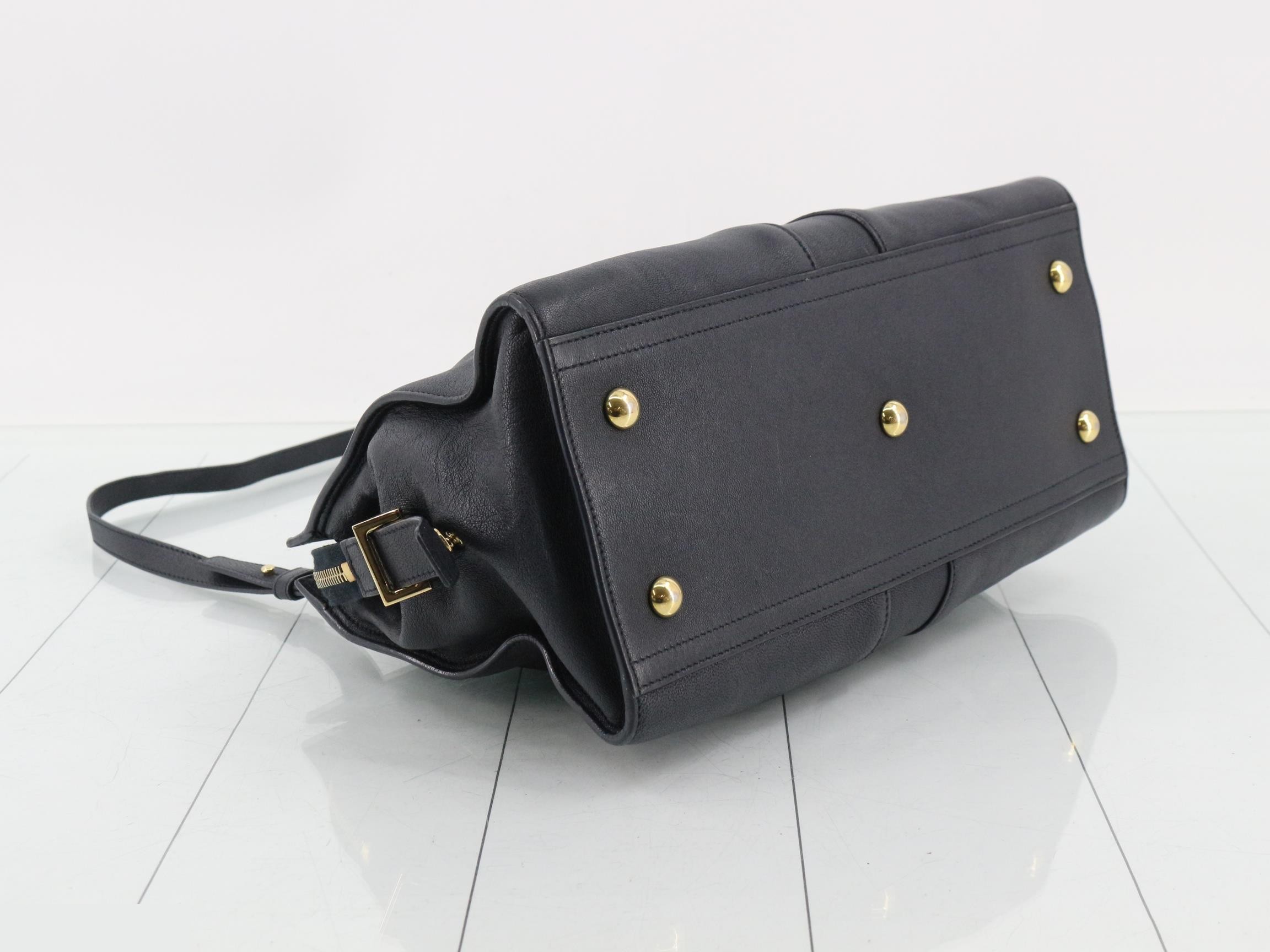 Monogram (bag)/handbag Cabas chic navy leather — view 5