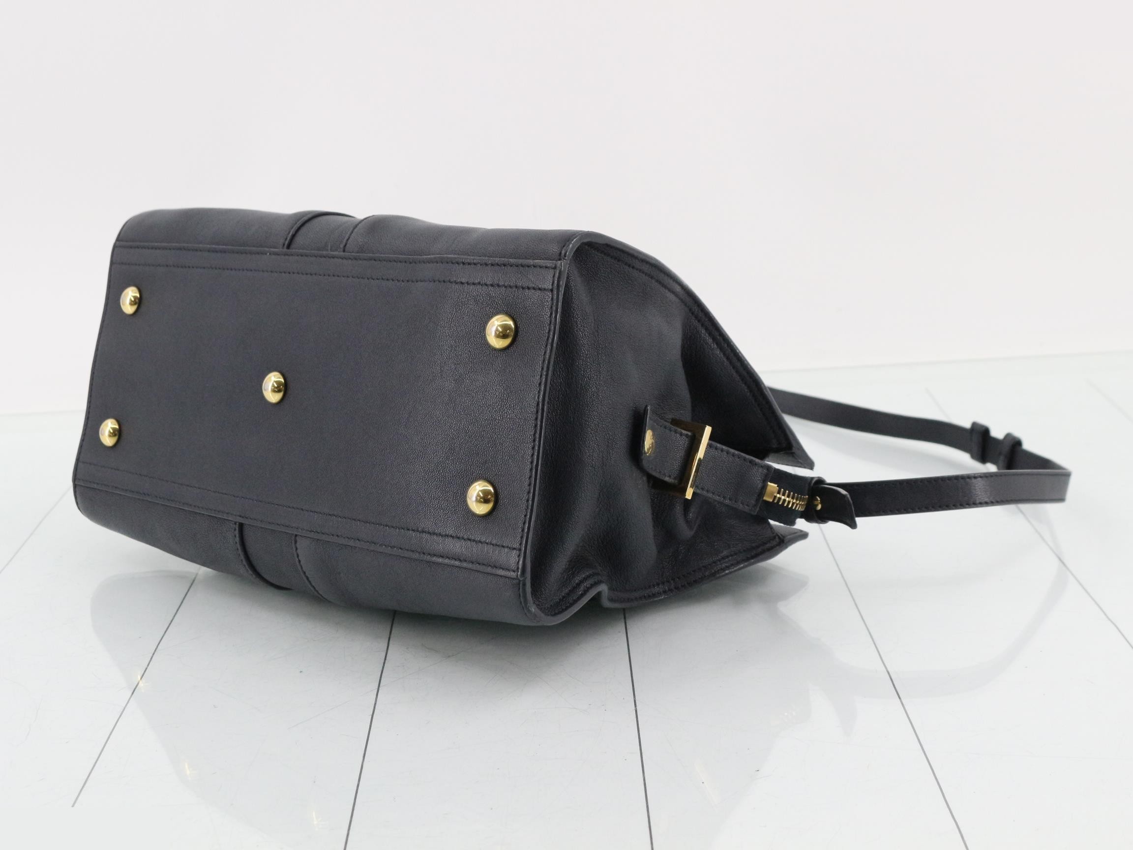Monogram (bag)/handbag Cabas chic navy leather — view 6