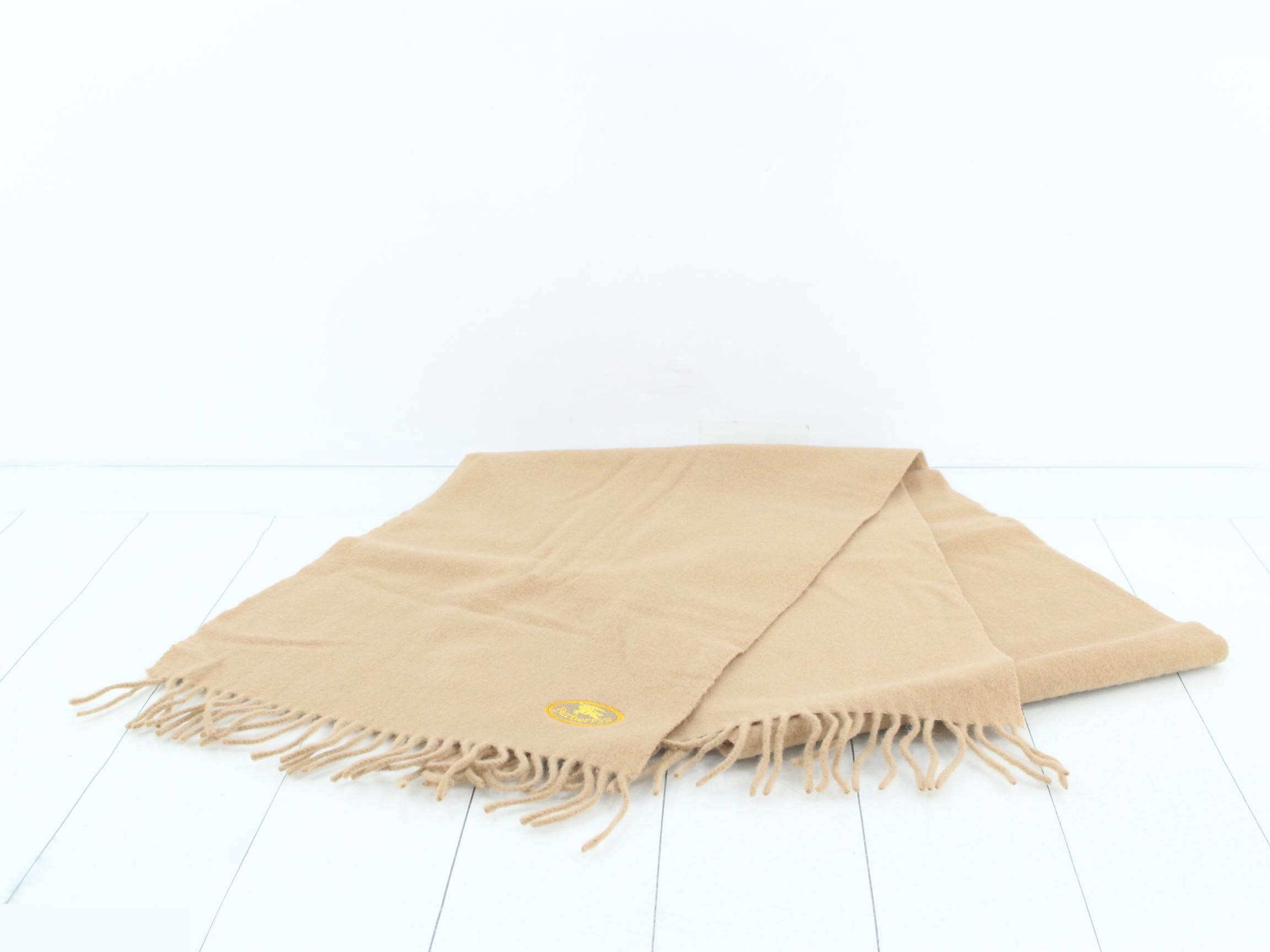 Scarf, beige, 100% wool — view 2