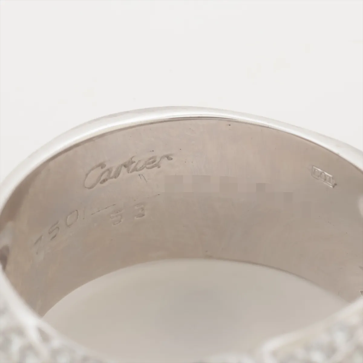 Bamboo Diamond Ring, 750 (WG), 10.6g, Size 53, 770961. — view 3