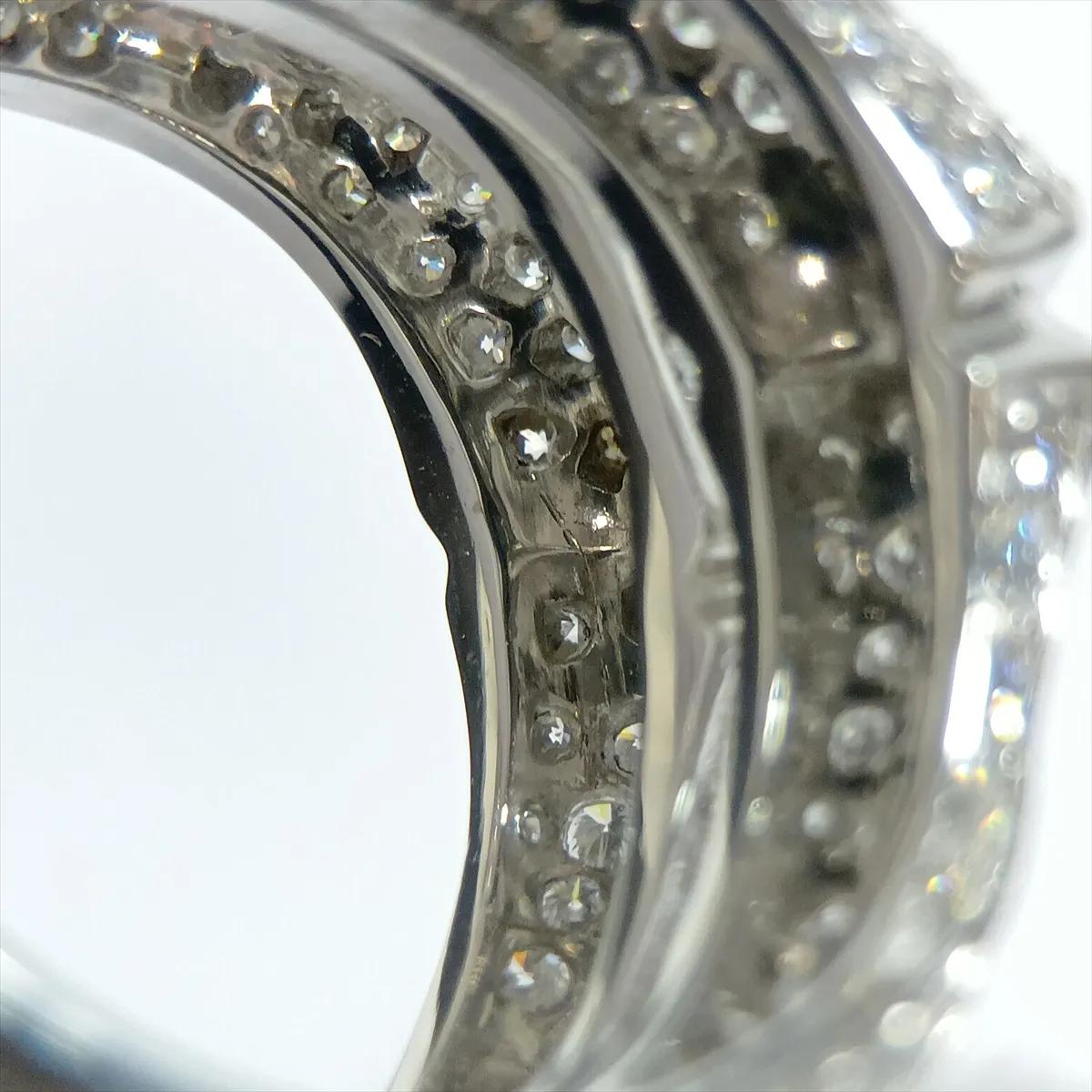 Bamboo Diamond Ring, 750 (WG), 10.6g, Size 53, 770961. — view 6