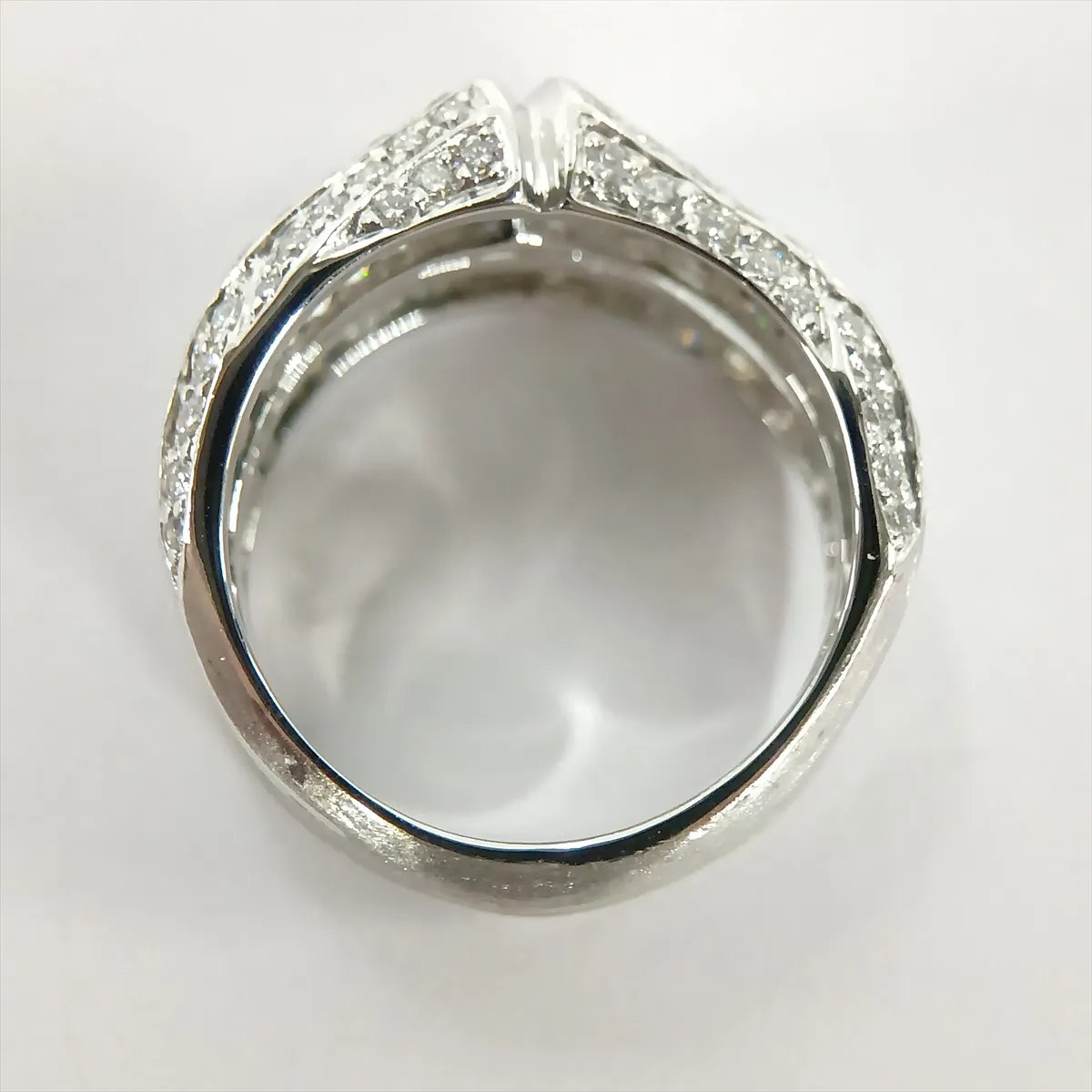Bamboo Diamond Ring, 750 (WG), 10.6g, Size 53, 770961. — view 7