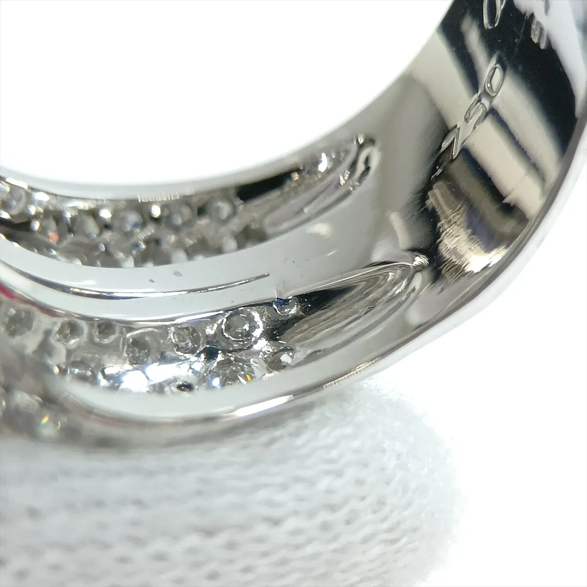 Bamboo Diamond Ring, 750 (WG), 10.6g, Size 53, 770961. — view 8