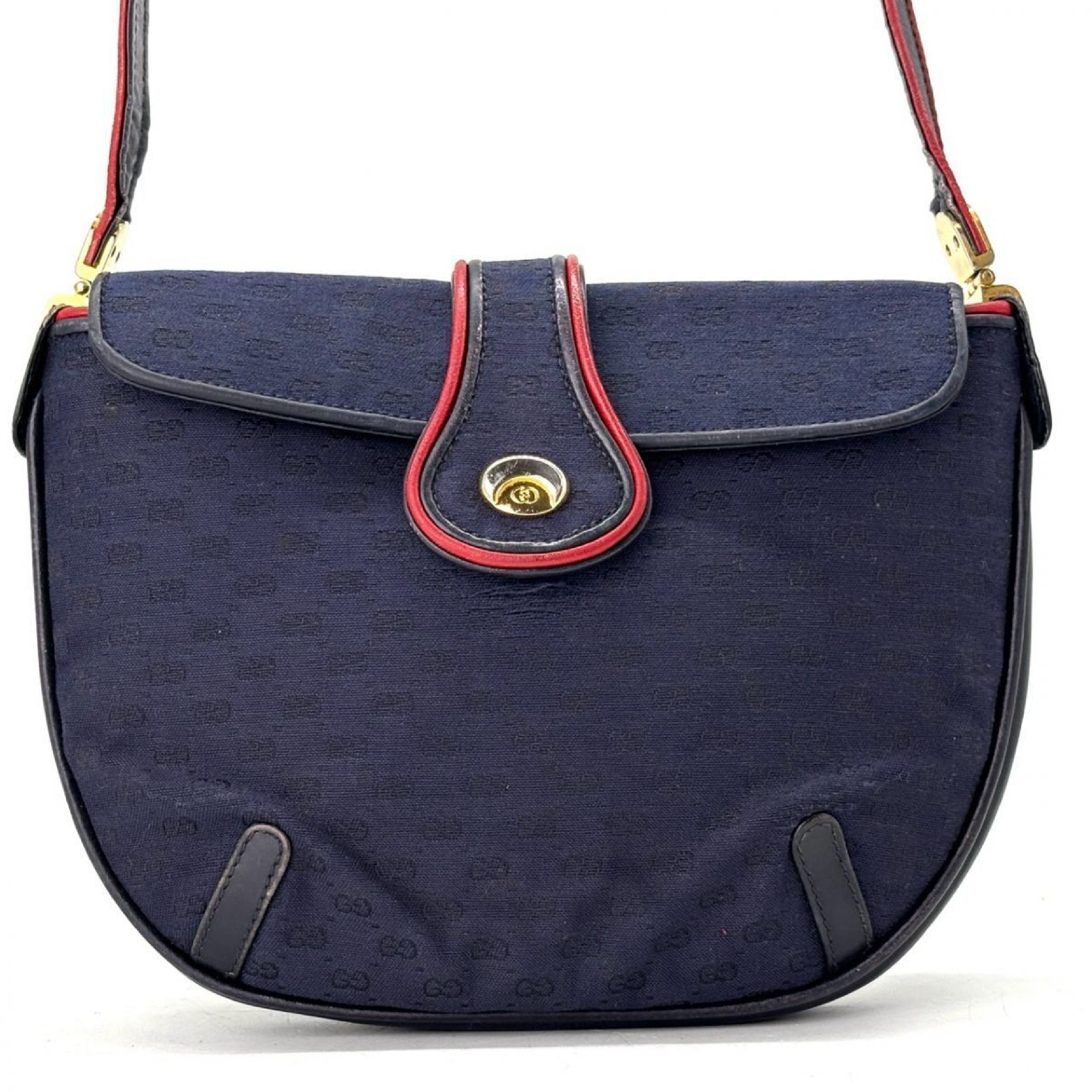 GG Canvas Interlocking Sherry Line Micro GG Gold Hardware Leather Women's Shoulder Bag — view 4