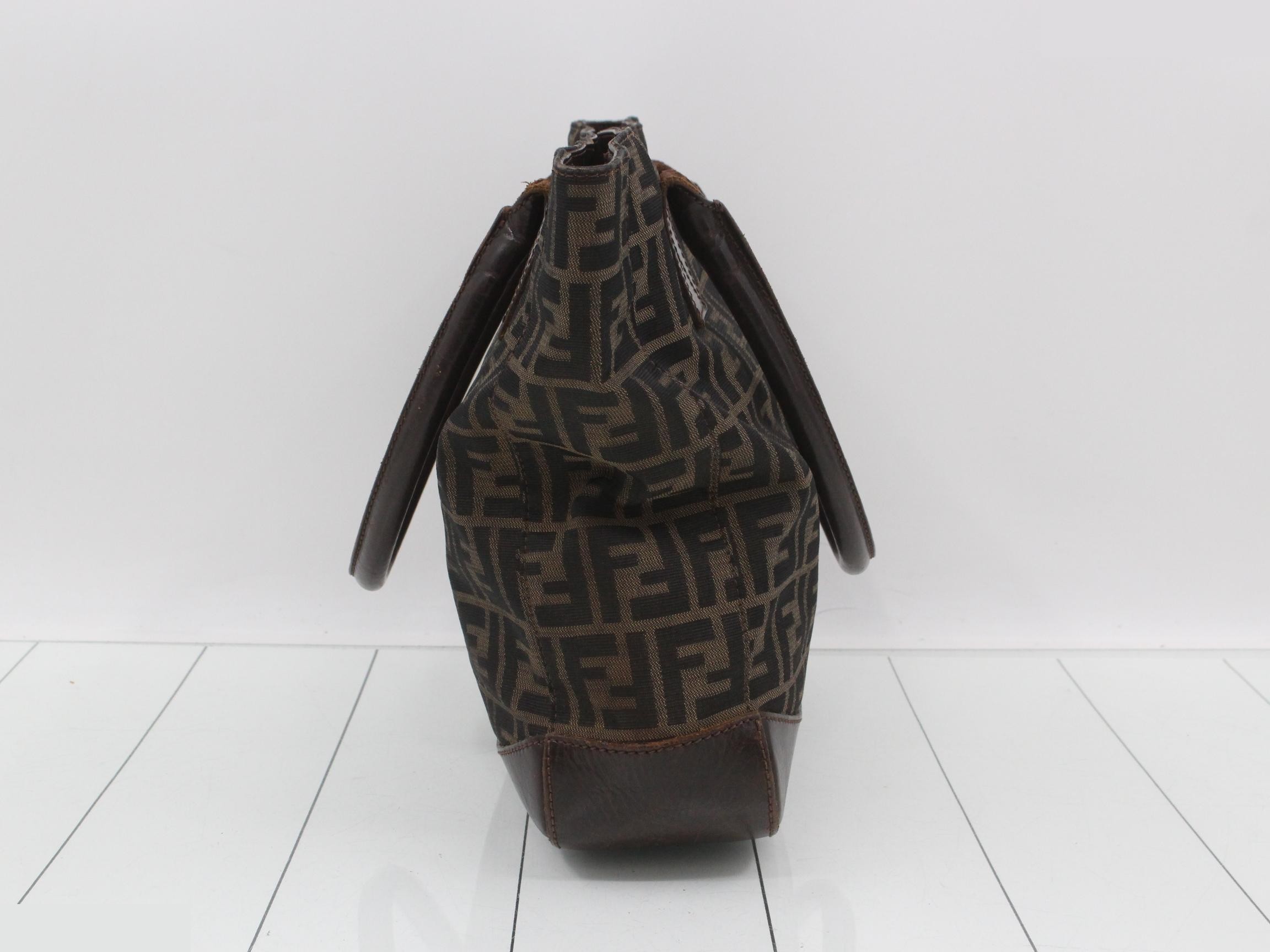 Zucca Canvas Leather Tote — view 4