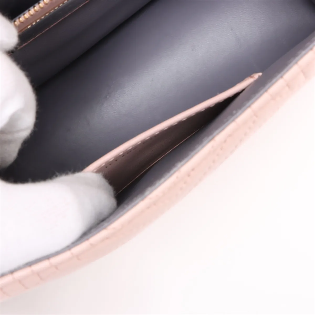 Serpenti Leather Chain Shoulder Bag Pink — view 9