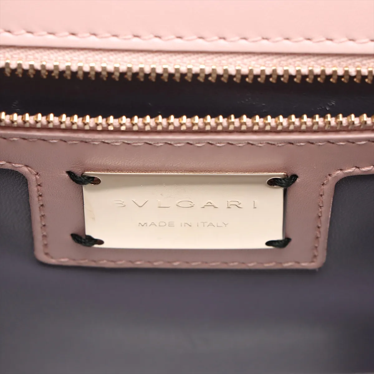 Serpenti Leather Chain Shoulder Bag Pink — view 10