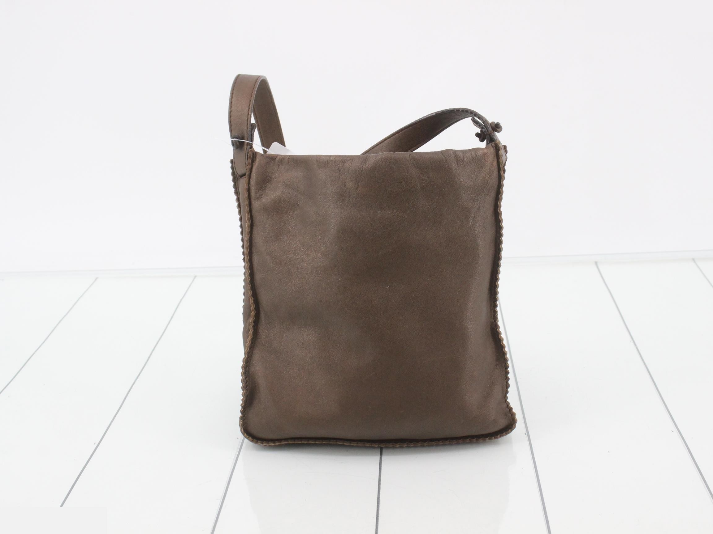 Shoulder bag bronze nappa leather — view 2