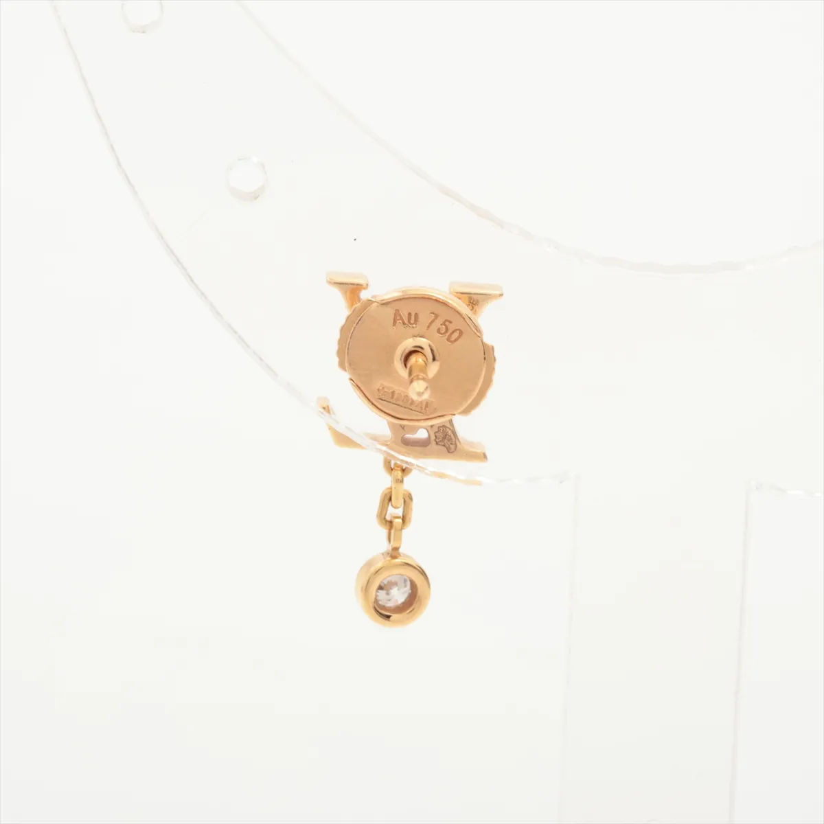 Puss Ideal Blossom LV Diamond Single Earrings 750(YG) 1.1g D45318 Metal thread No catch brand stamp — view 2