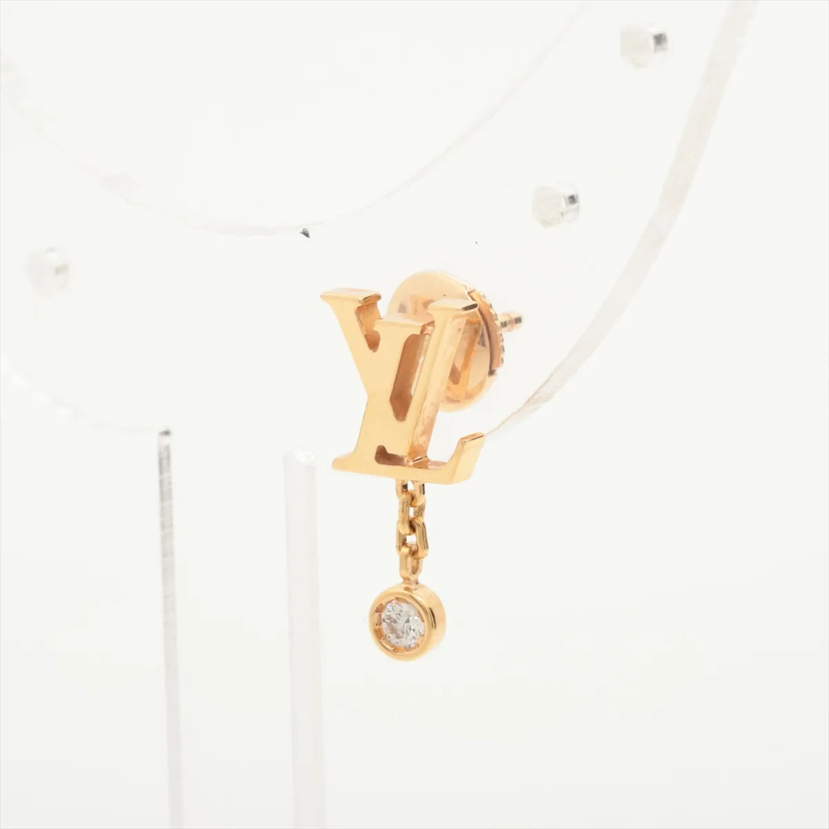Puss Ideal Blossom LV Diamond Single Earrings 750(YG) 1.1g D45318 Metal thread No catch brand stamp — view 3