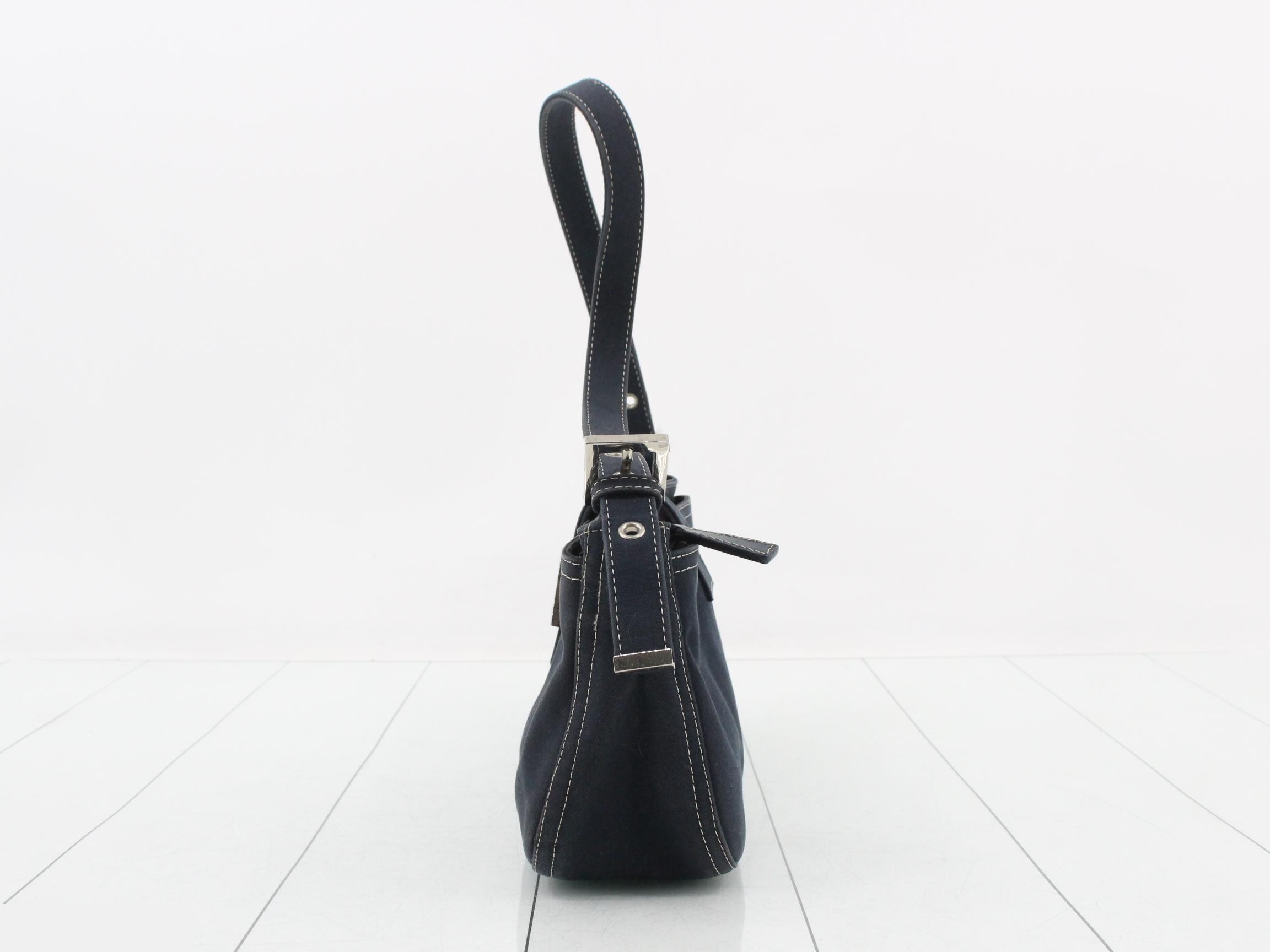 Mamma Bucket Denim Marble Indigo Shoulder Bag (One-Shoulder) — view 3
