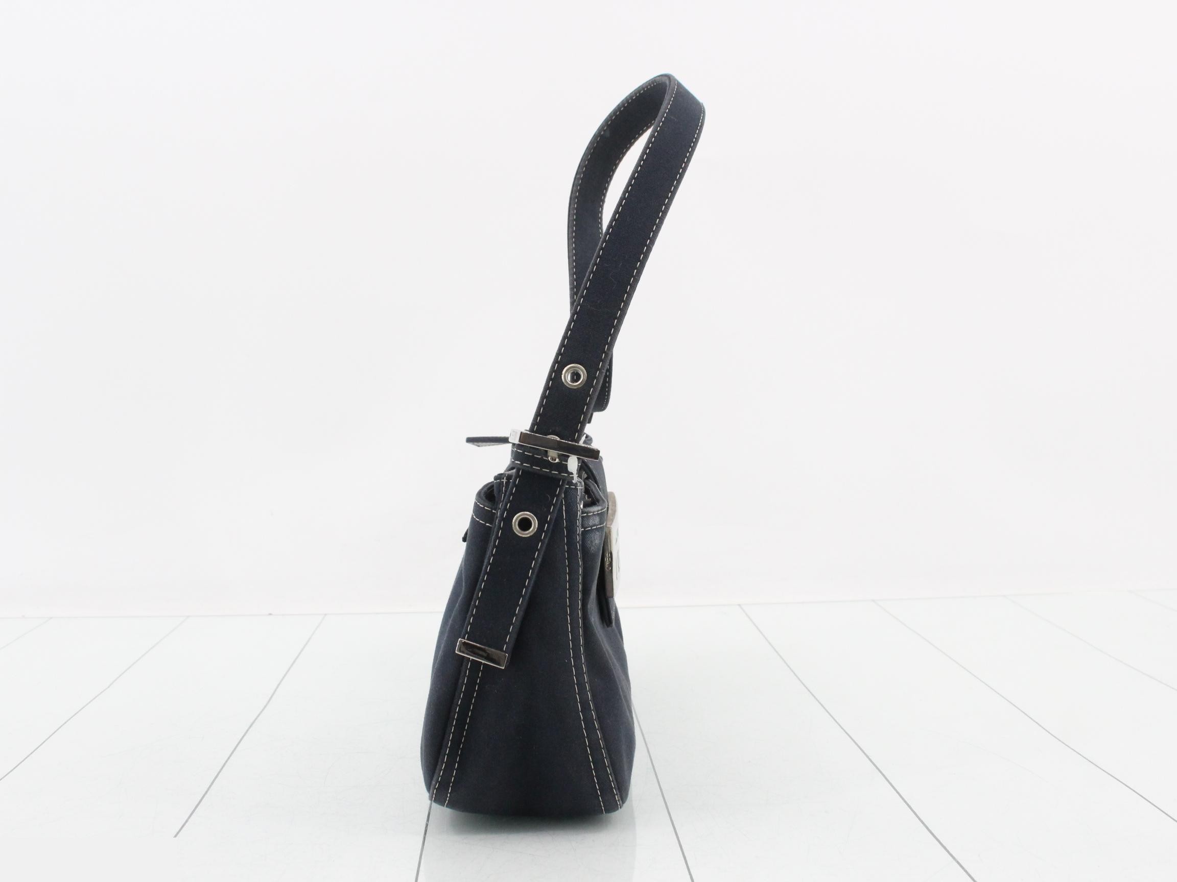 Mamma Bucket Denim Marble Indigo Shoulder Bag (One-Shoulder) — view 4