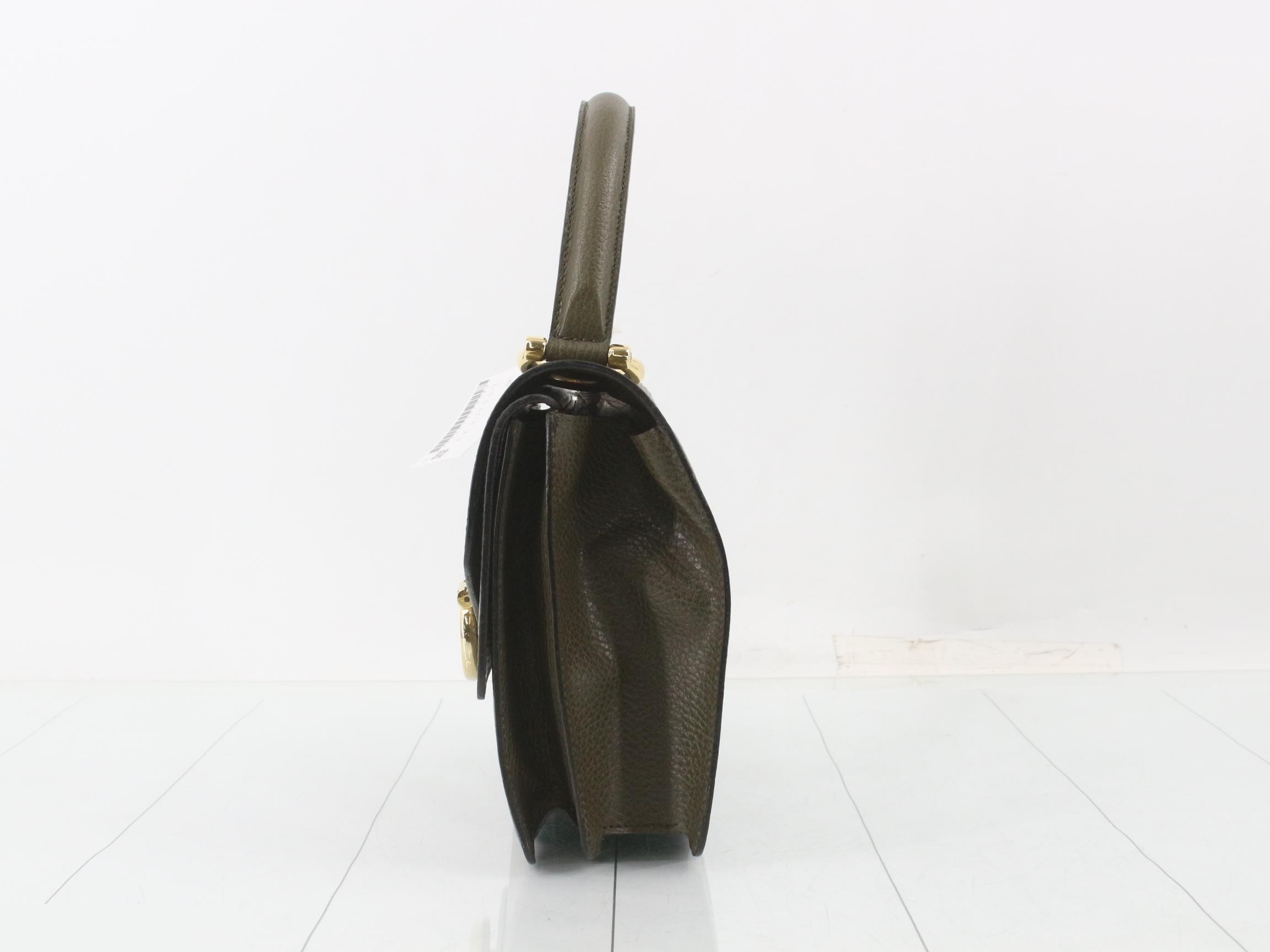 Leather Gancini handbag — view 3