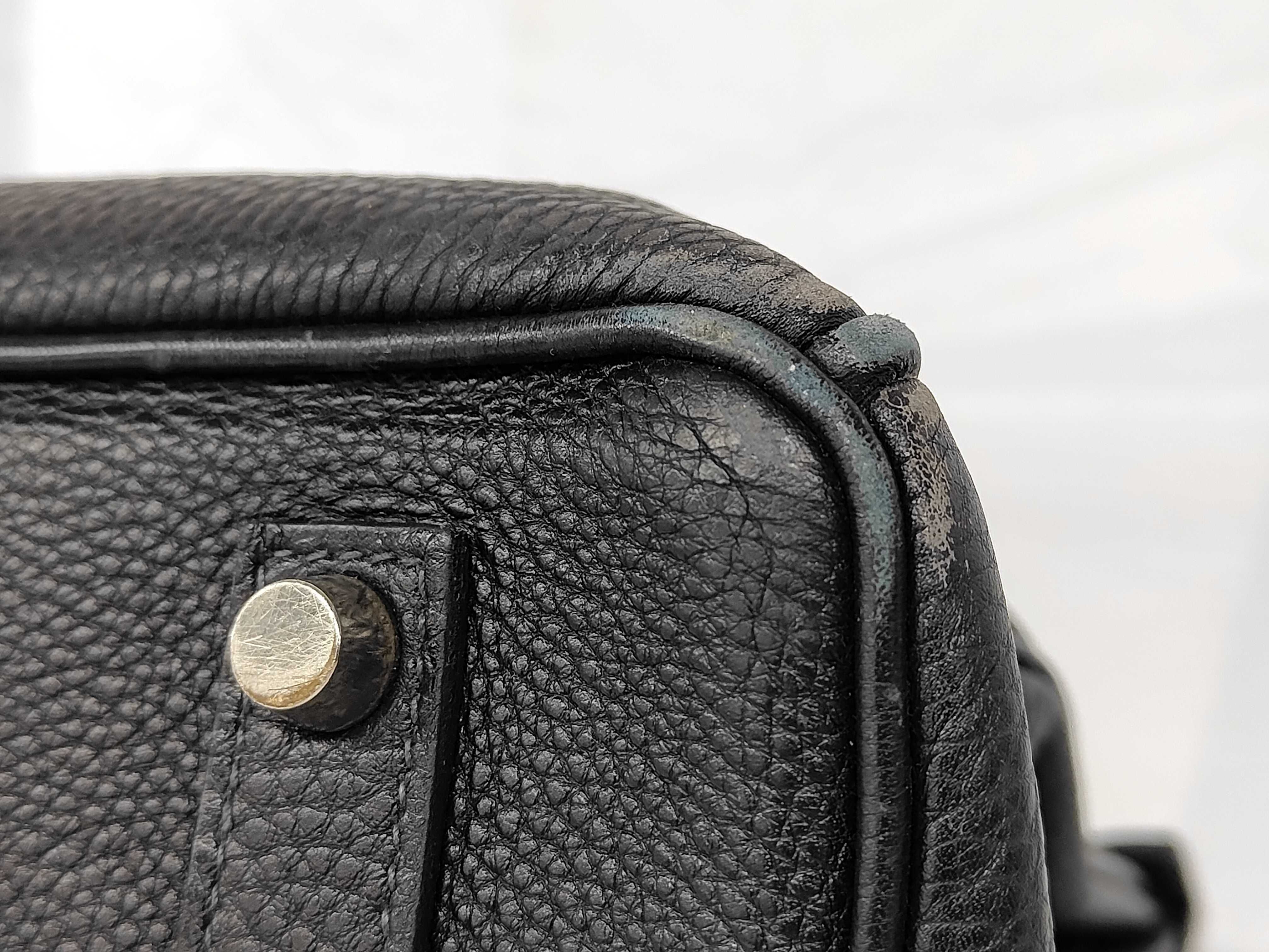 Birkin 35 Black Togo Silver Hardware H Stamp Handbag — view 6